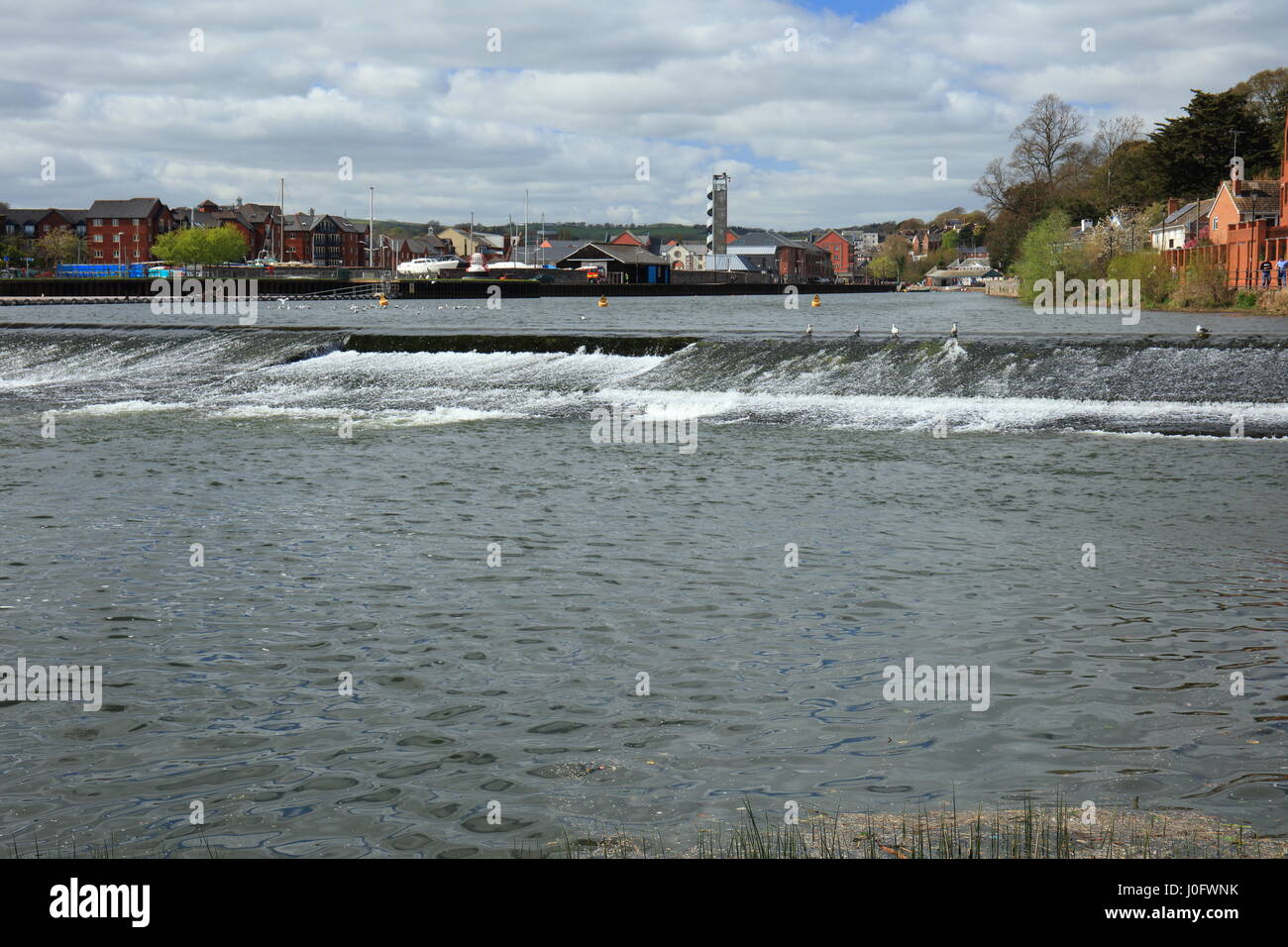 Karottenhosenträger Weir, Kai Exeter, Devon, England, UK Stockfoto
