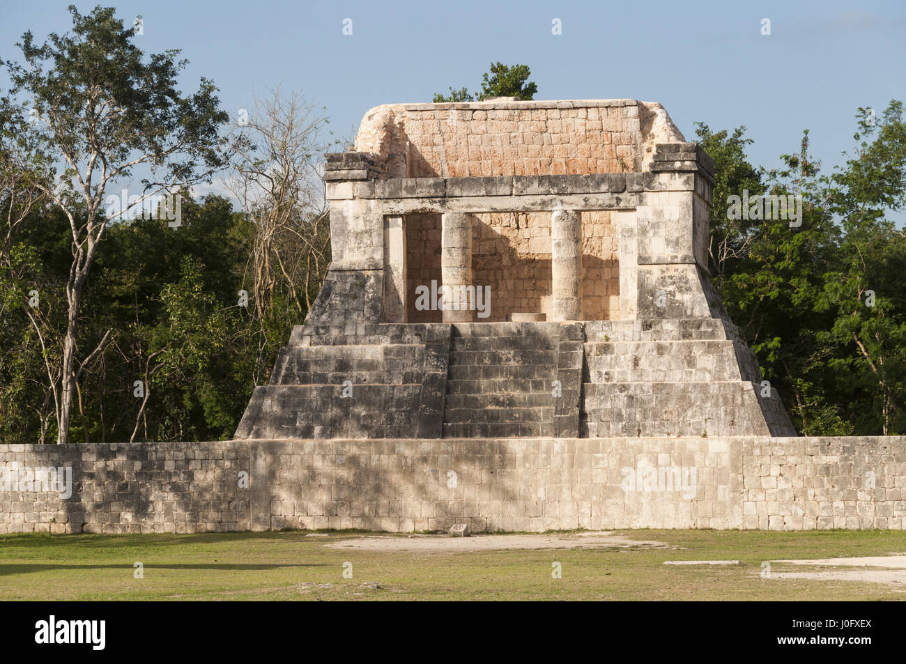 Mexiko, Yucatan, Chichen Itza Maya-Website, Gran Juego Pelota, großen Ballspielplatz, Tempel des bärtigen Mannes Stockfoto