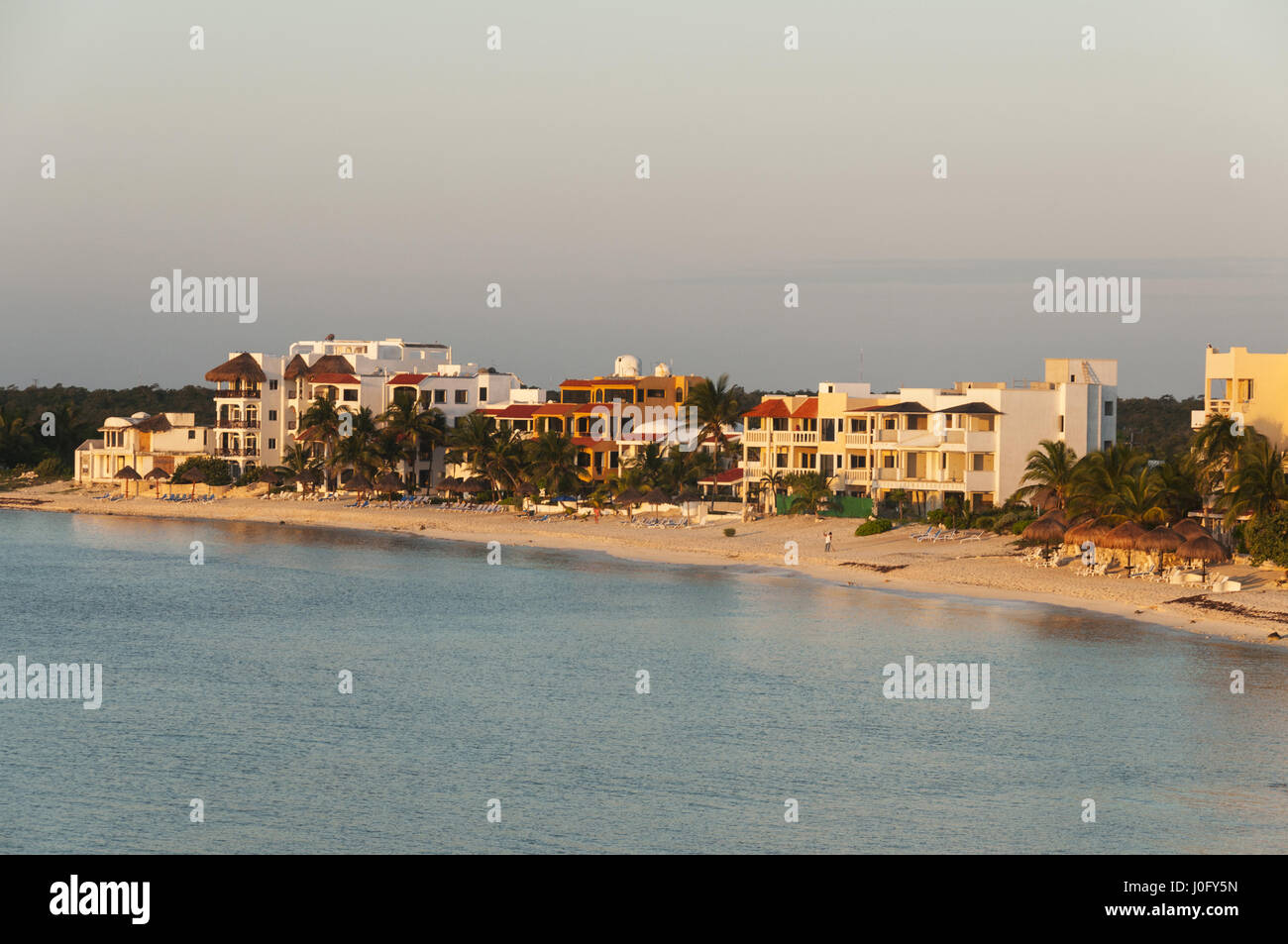 Mexiko, Yucatan, Quintana Roo, Akumal, Strand-Szene Stockfoto