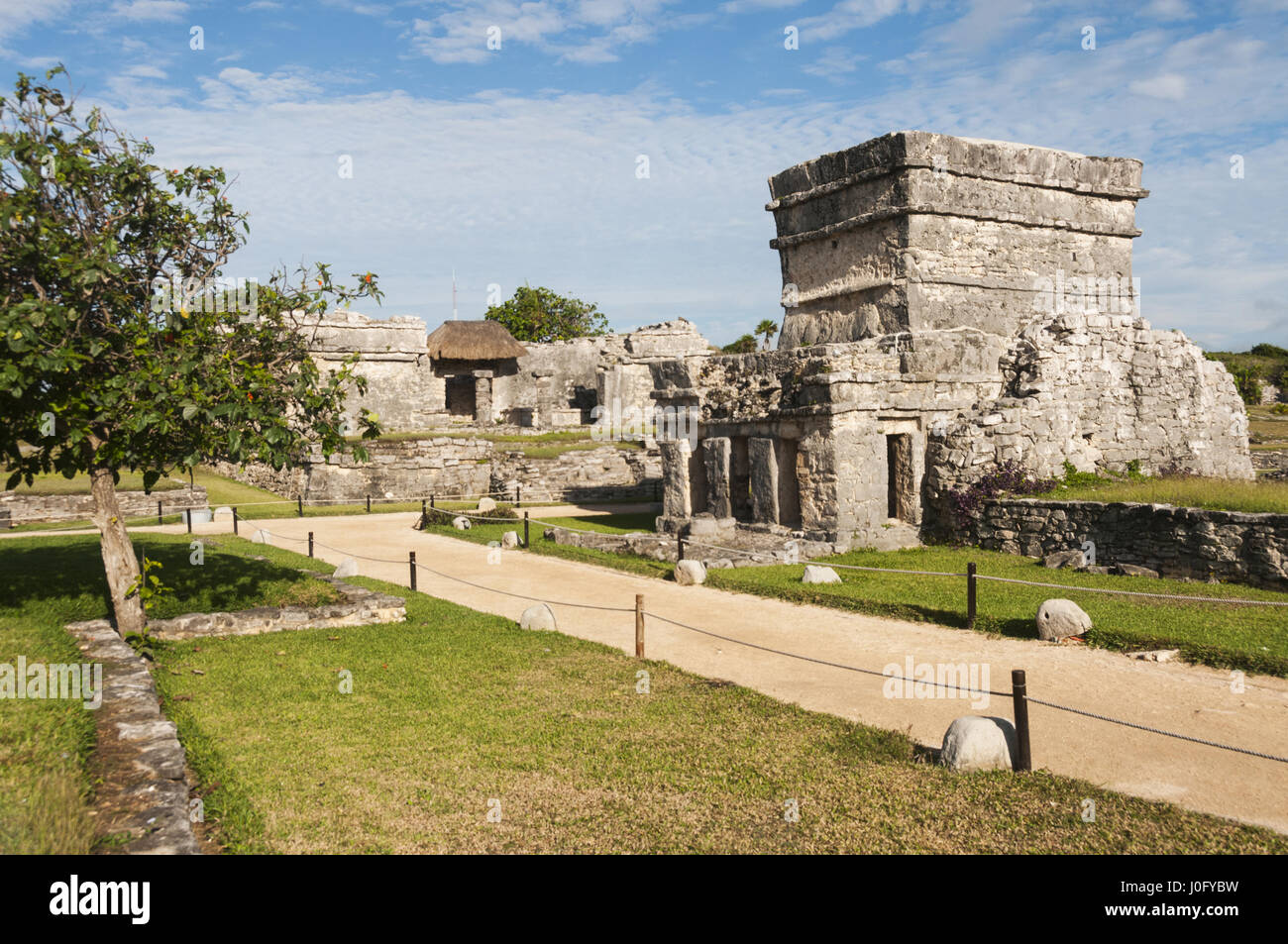 Mexiko, Yucatan, Quintana Roo, Maya-Stätte Tulum, Tempel der Gemälde Stockfoto