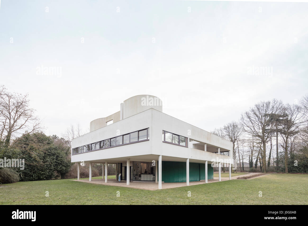 Villa Savoye in Poissy, Frankreich, modernistische Architektur-Ikone von Le Corbusier Stockfoto