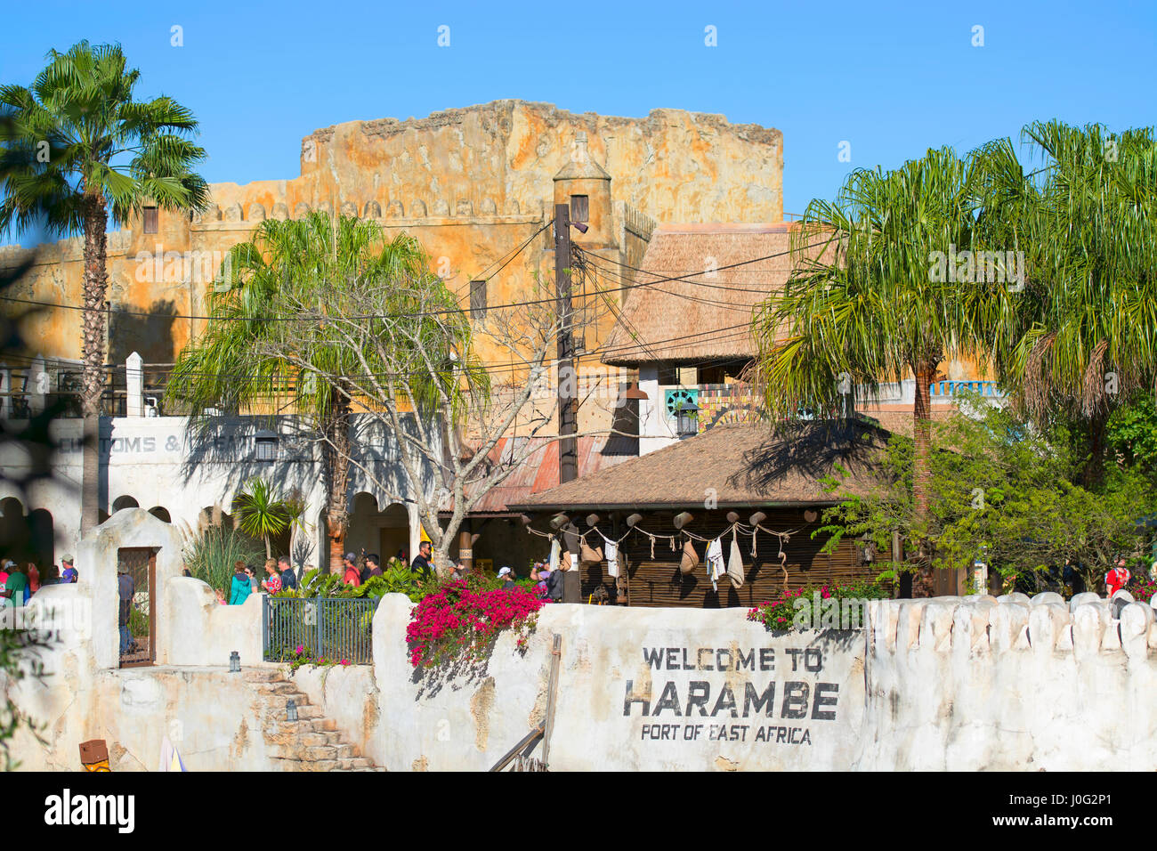Tierwelt Afrikas, Harambe Port of East Africa, Disneyworld, Orlando Florida Stockfoto