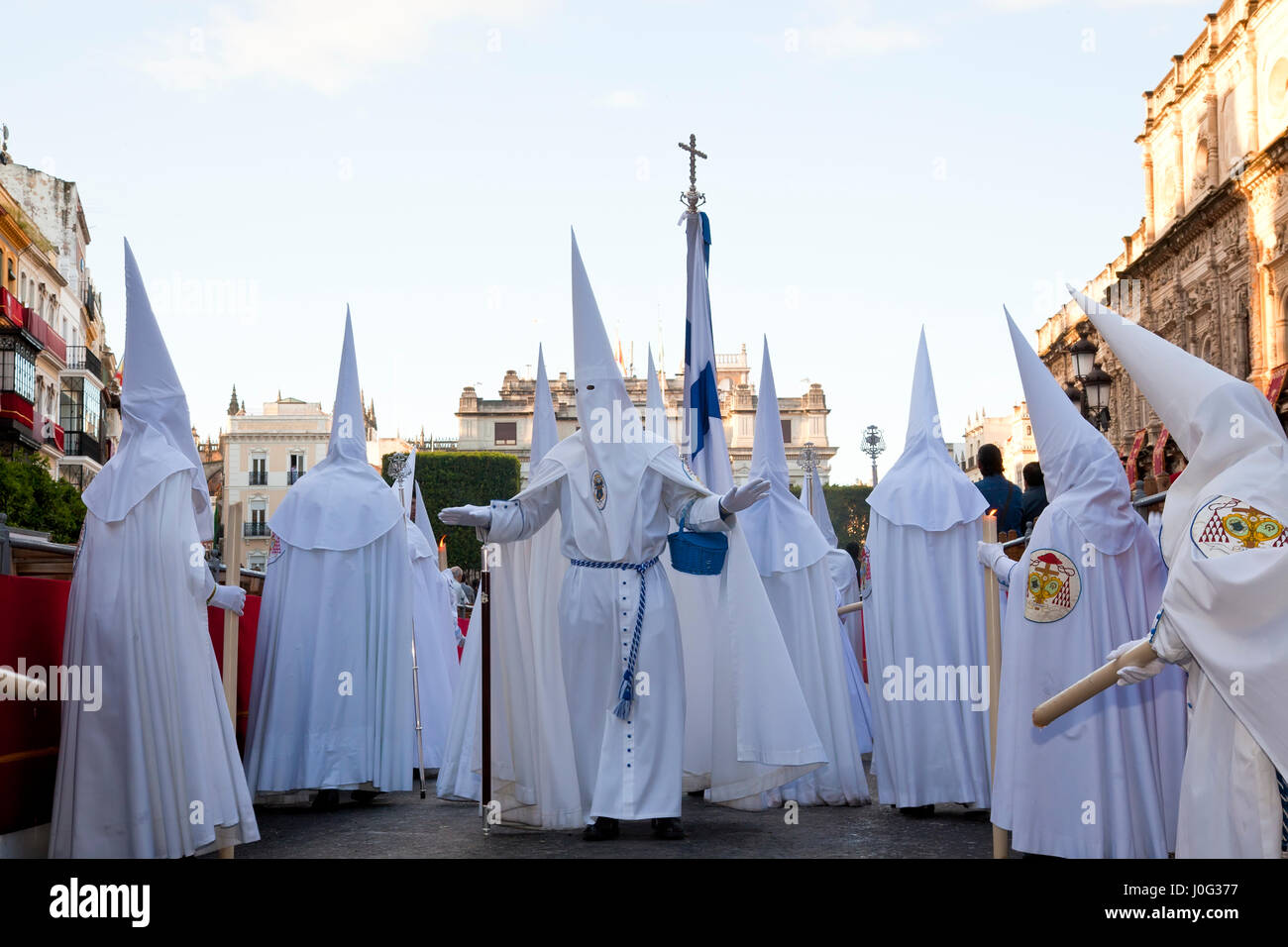 Semana Santa Fiesta Ostern Sevilla Andalusien Spanien Stockfoto