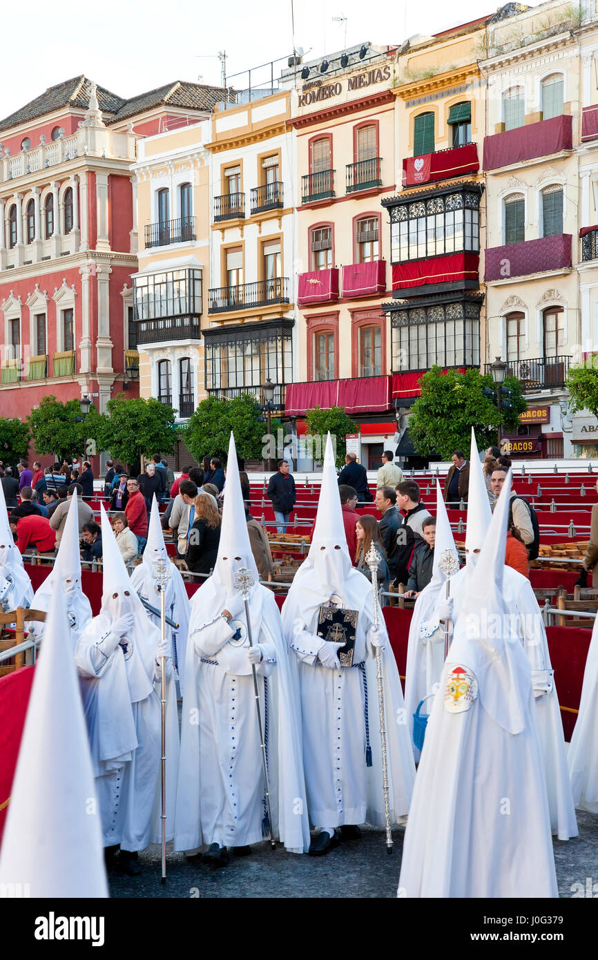 Semana Santa Fiesta Ostern Sevilla Andalusien Spanien Stockfotografie
