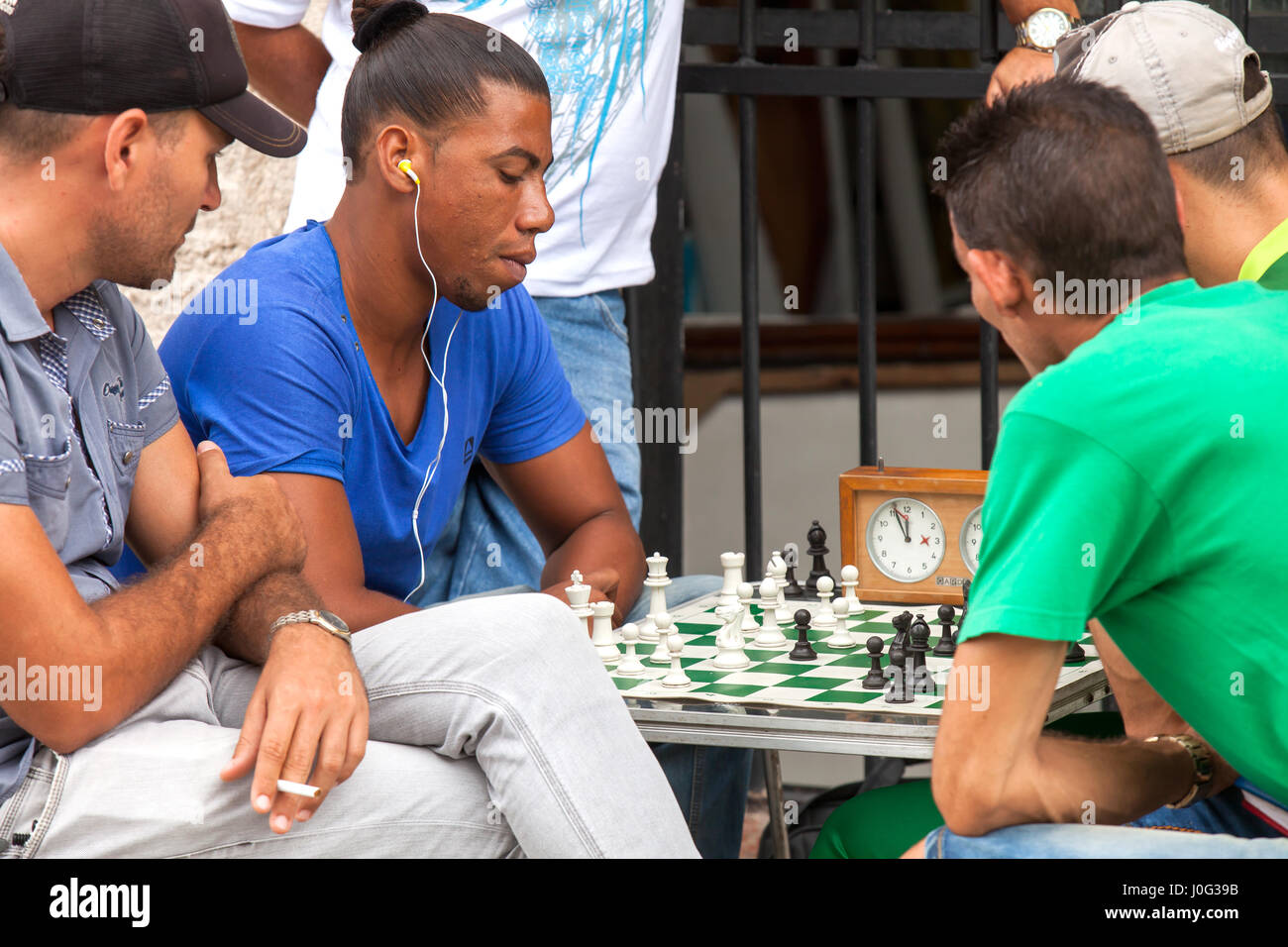 Schachspiel, Havanna, Kuba Stockfoto