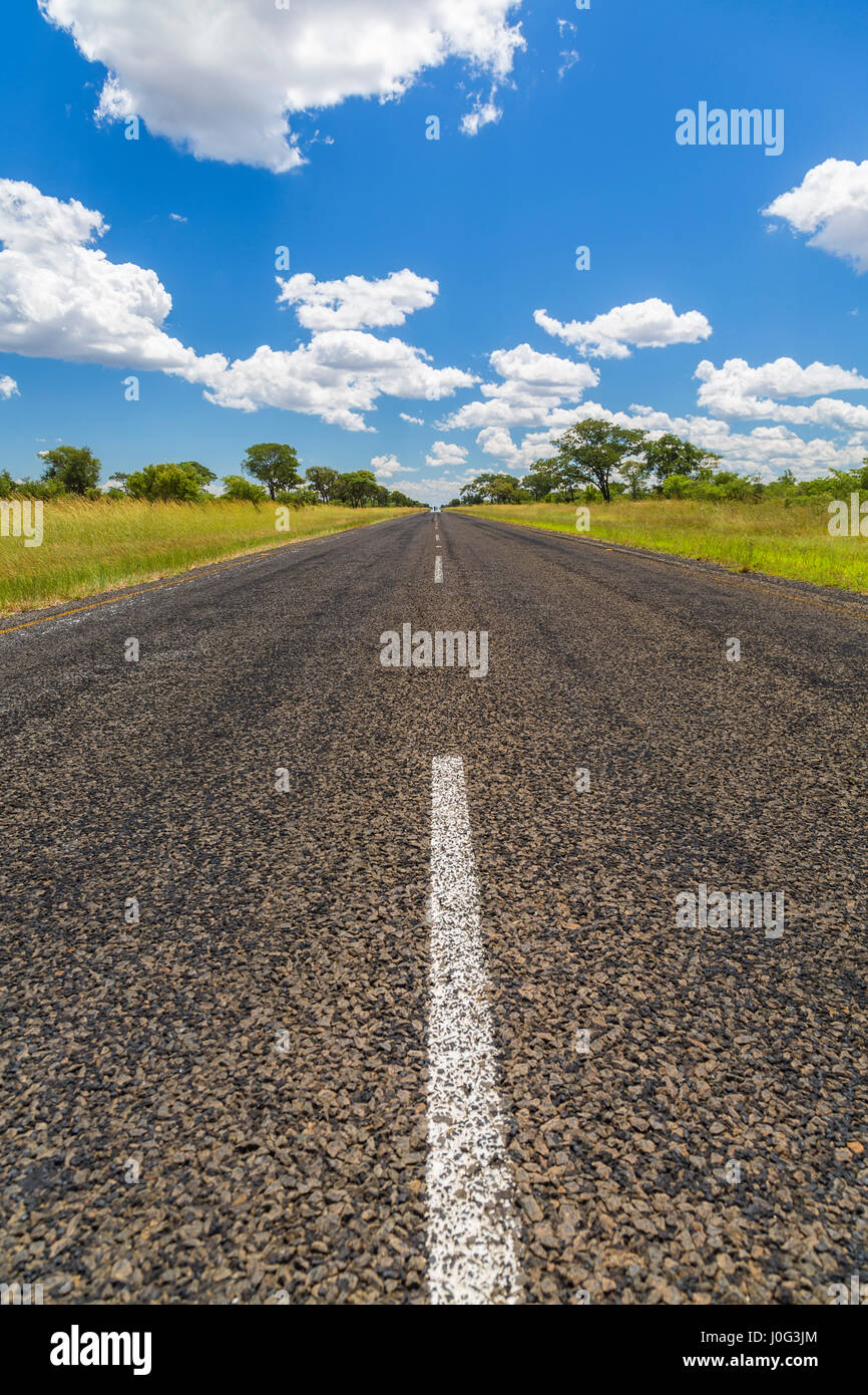 Straße, Botswana, Afrika Stockfoto