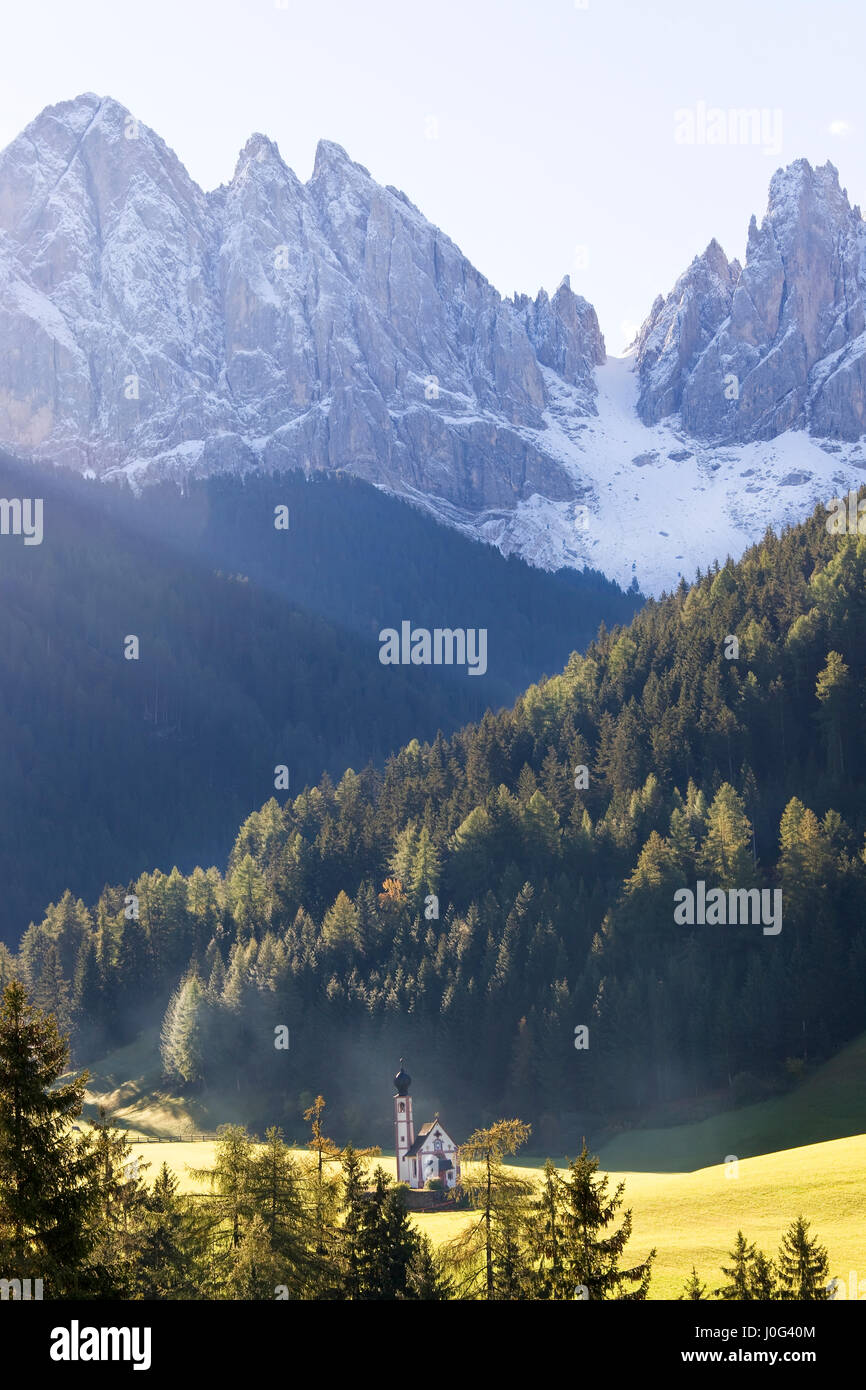 Italien, in der Nähe von Val di Funes, St. Magdalena, Bozen und Dolomiten Stockfoto