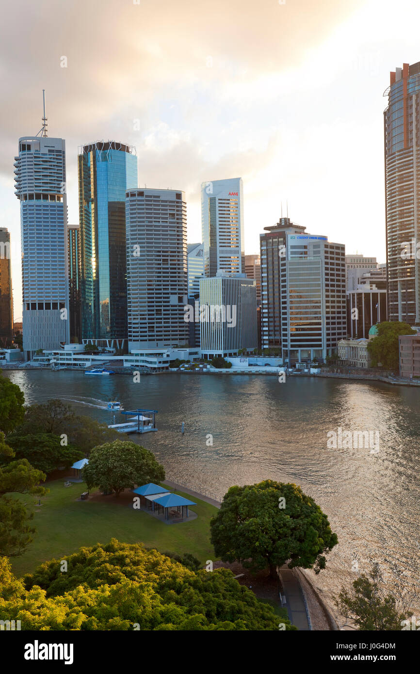 Stadtzentrum & zentraler Geschäftsbezirk. Brisbane, Queensland, Australien Stockfoto