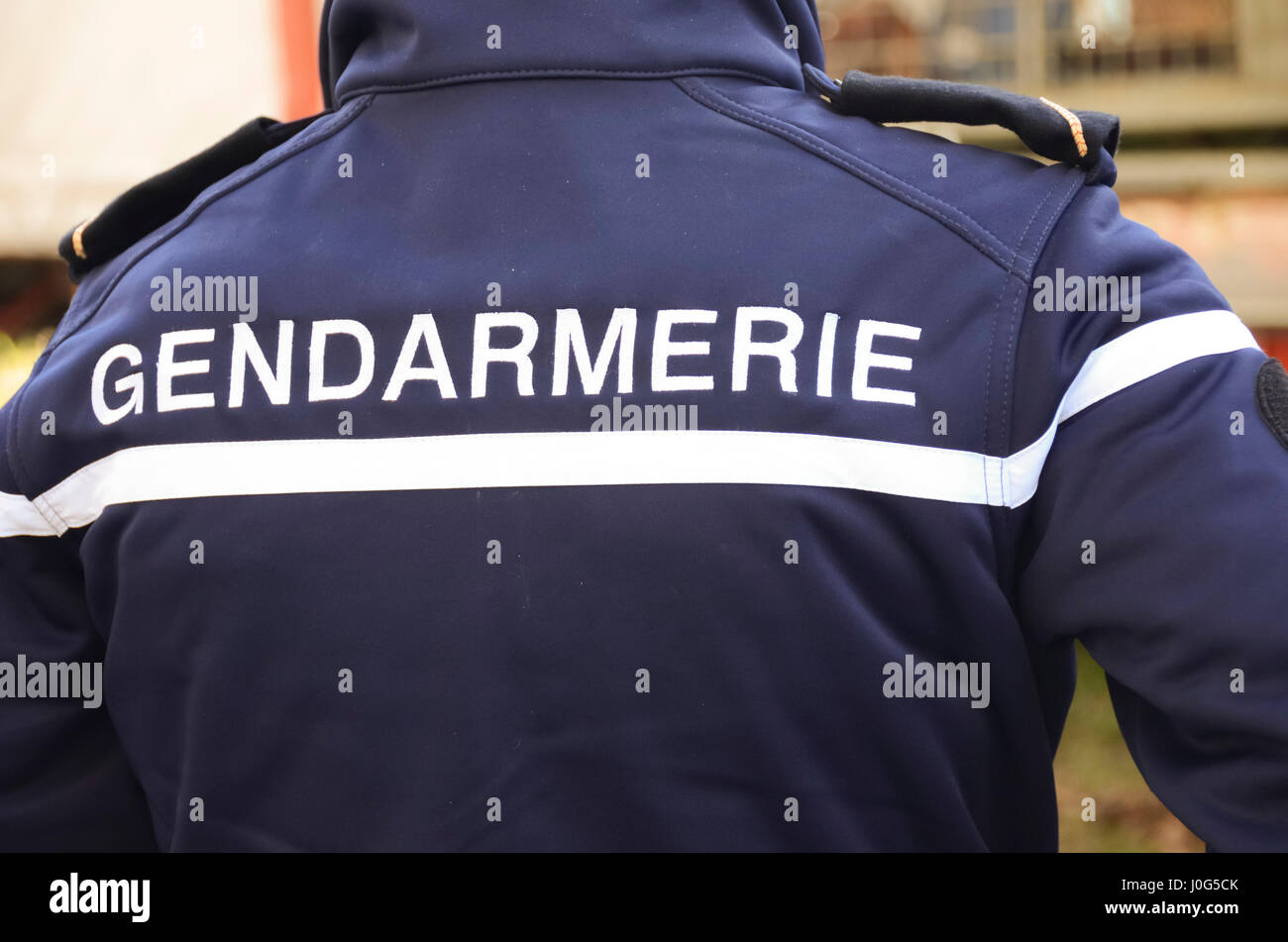 Gendarm, einheitliche französische Polizist Stockfoto