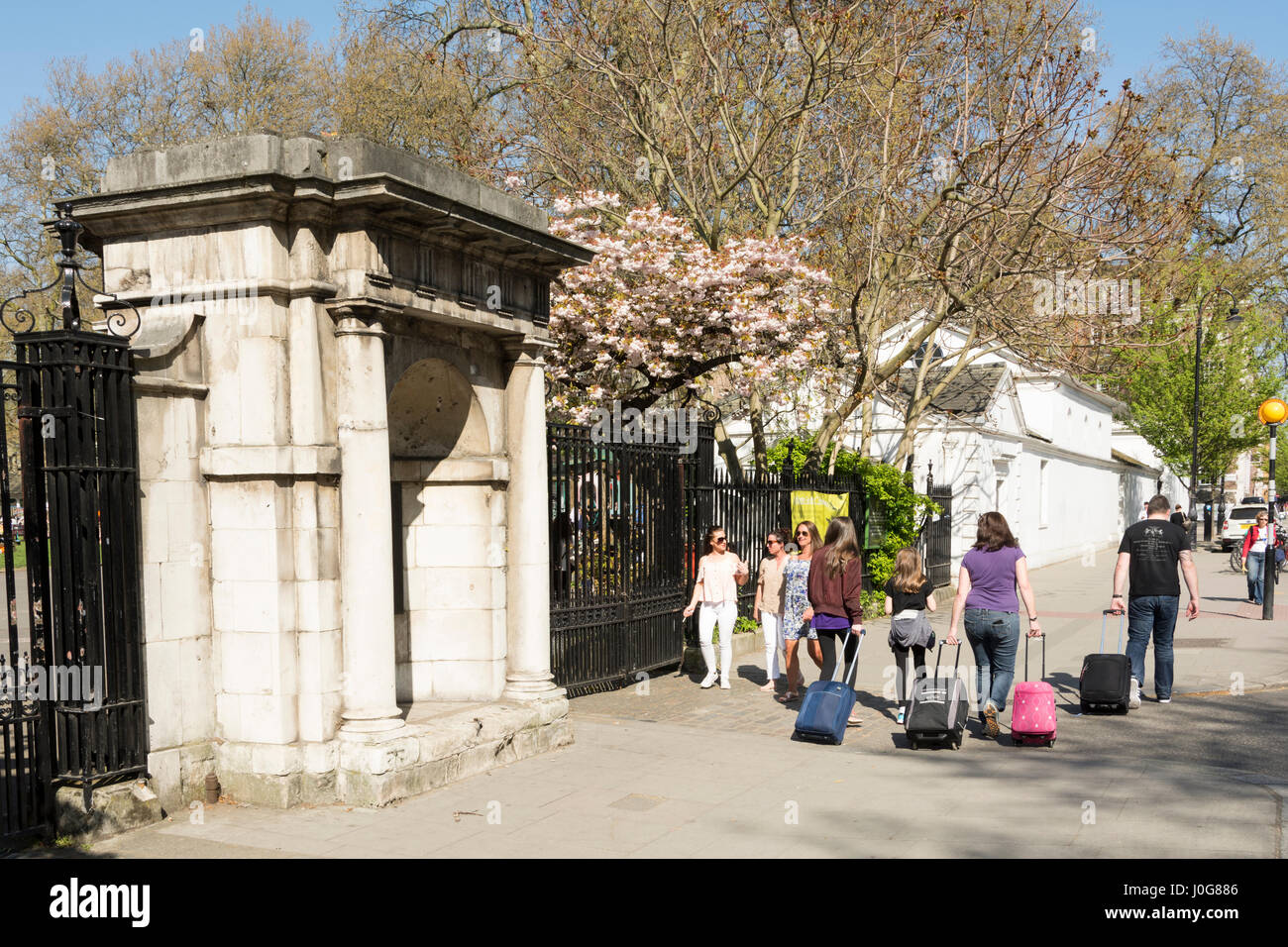 Coram es Fields auf Guilford Street, Bloomsbury, London, UK Stockfoto