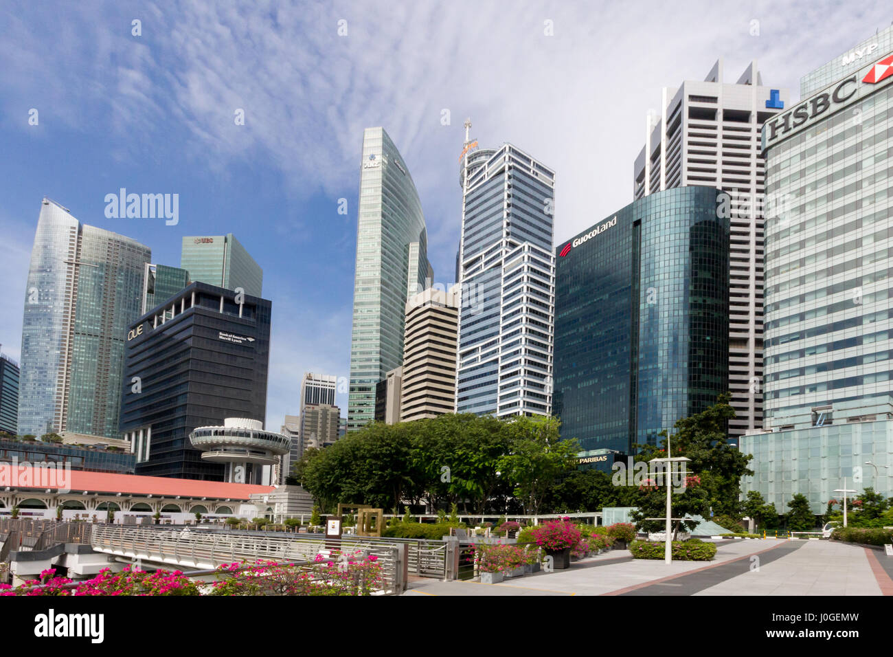 Bankgebäude Büros in Singapur Collyer Quay entnommen Stockfoto