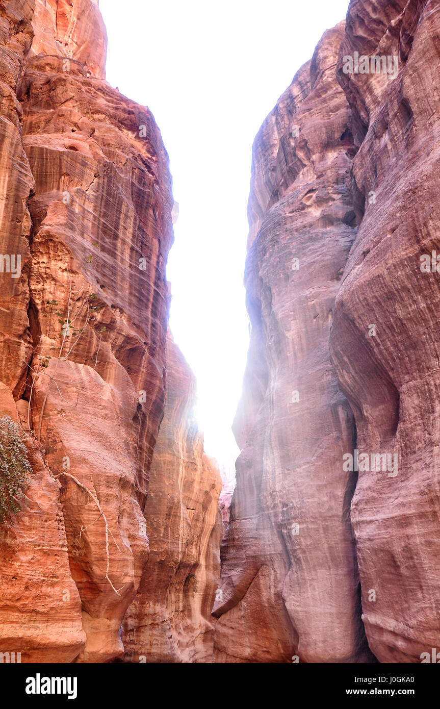 eine Reise in eines der sieben Weltwunder, Petra, Jordanien, im Nahen Osten Stockfoto