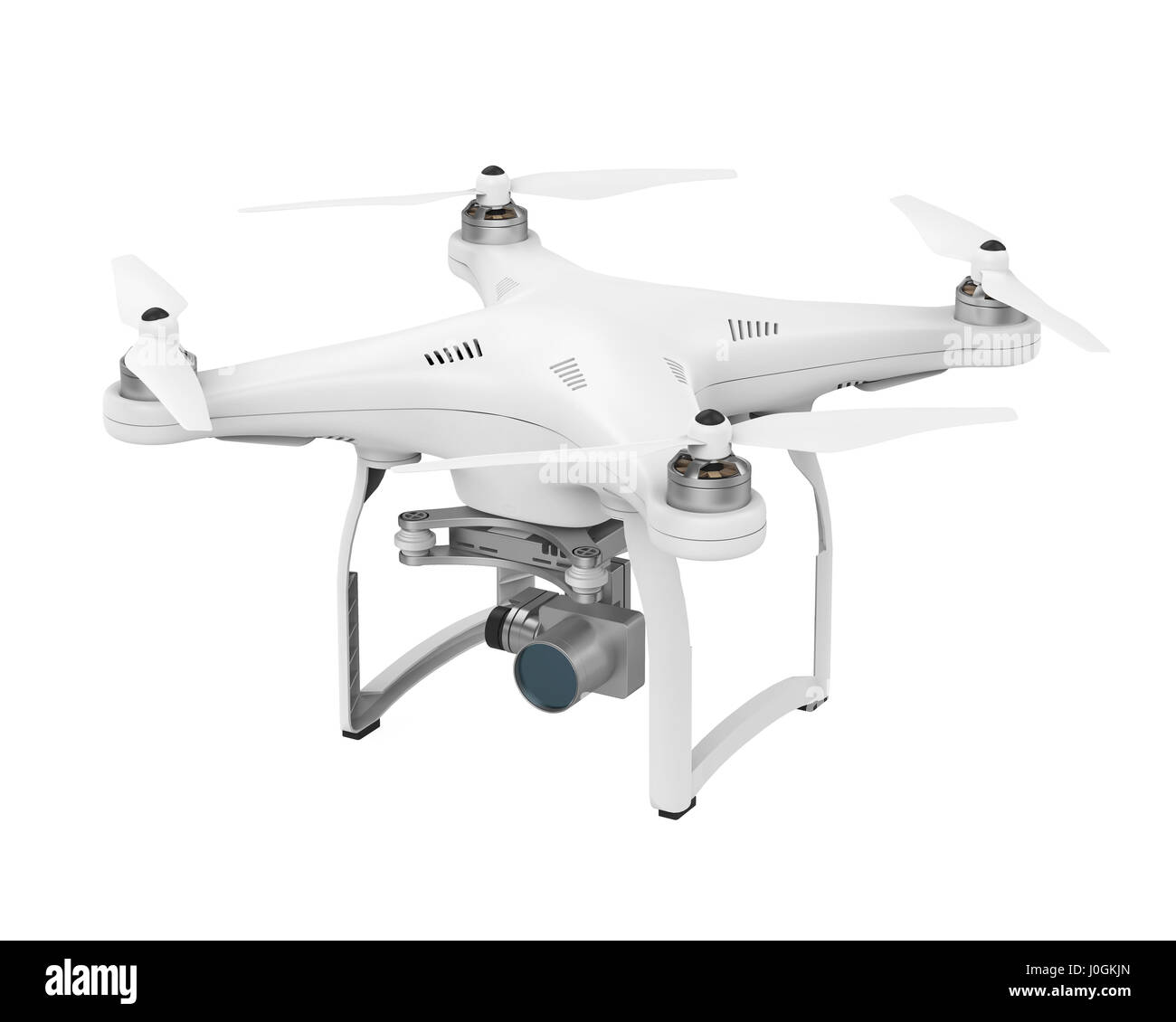 Quadcopter Drone isoliert Stockfoto