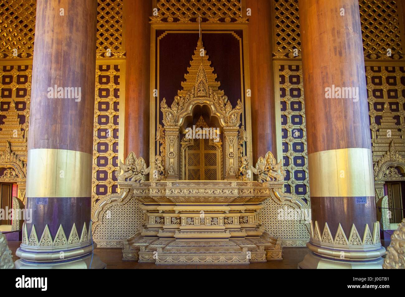 Großen Audienzsaal (Pyinsapathada) Replik, Bagan Golden Palace, Bagan, Myanmar (Burma) Stockfoto