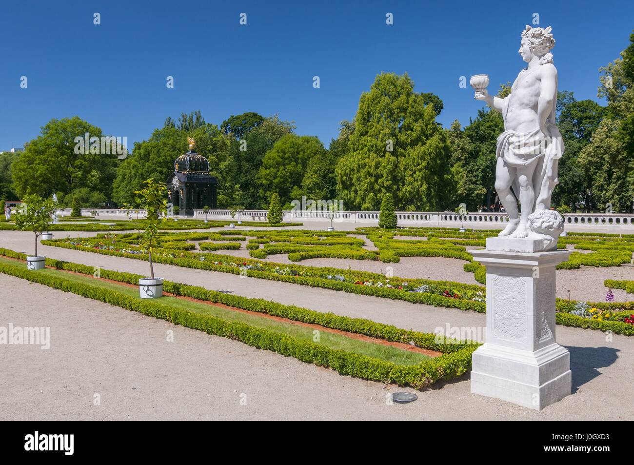 Gärten des Palais Branicki Komplex in Bialystok, Polen. Stockfoto