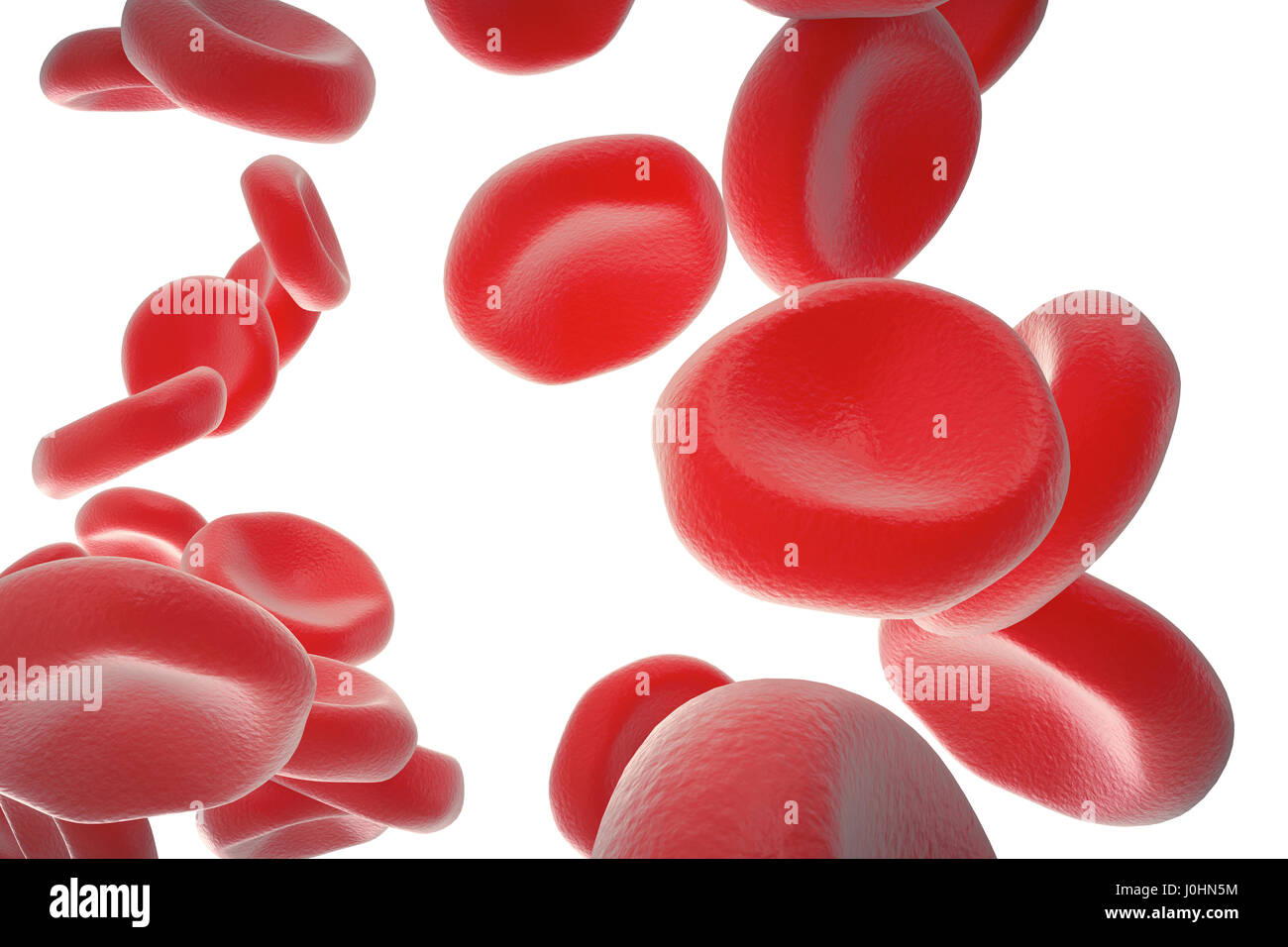 Roten Blutkörperchen in Arterie, fließen im inneren Körpers, Konzept menschliche Gesundheitsversorgung, 3D-Rendering Stockfoto