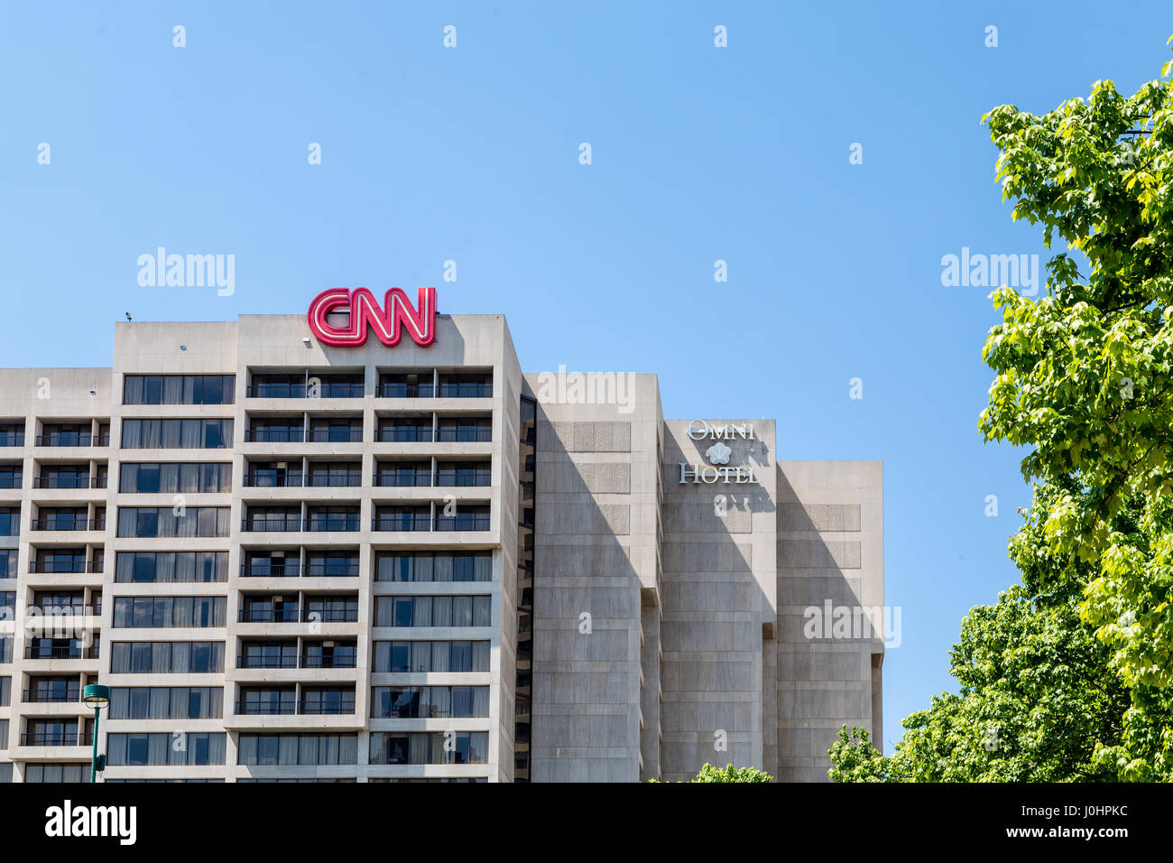 CNN und Omni Hotel Stockfoto