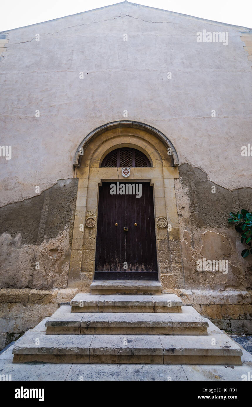 Chiesa di San Tommaso Apostolo (Kirche des Heiligen Thomas der Apostel) auf der Insel Ortygia, historischen Teil der Stadt Syrakus, Südostecke des i Stockfoto