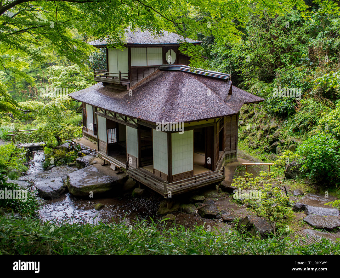 Choshukaku, Sankeien-Garten, Yokohama, Kanagawa, Japan Stockfoto