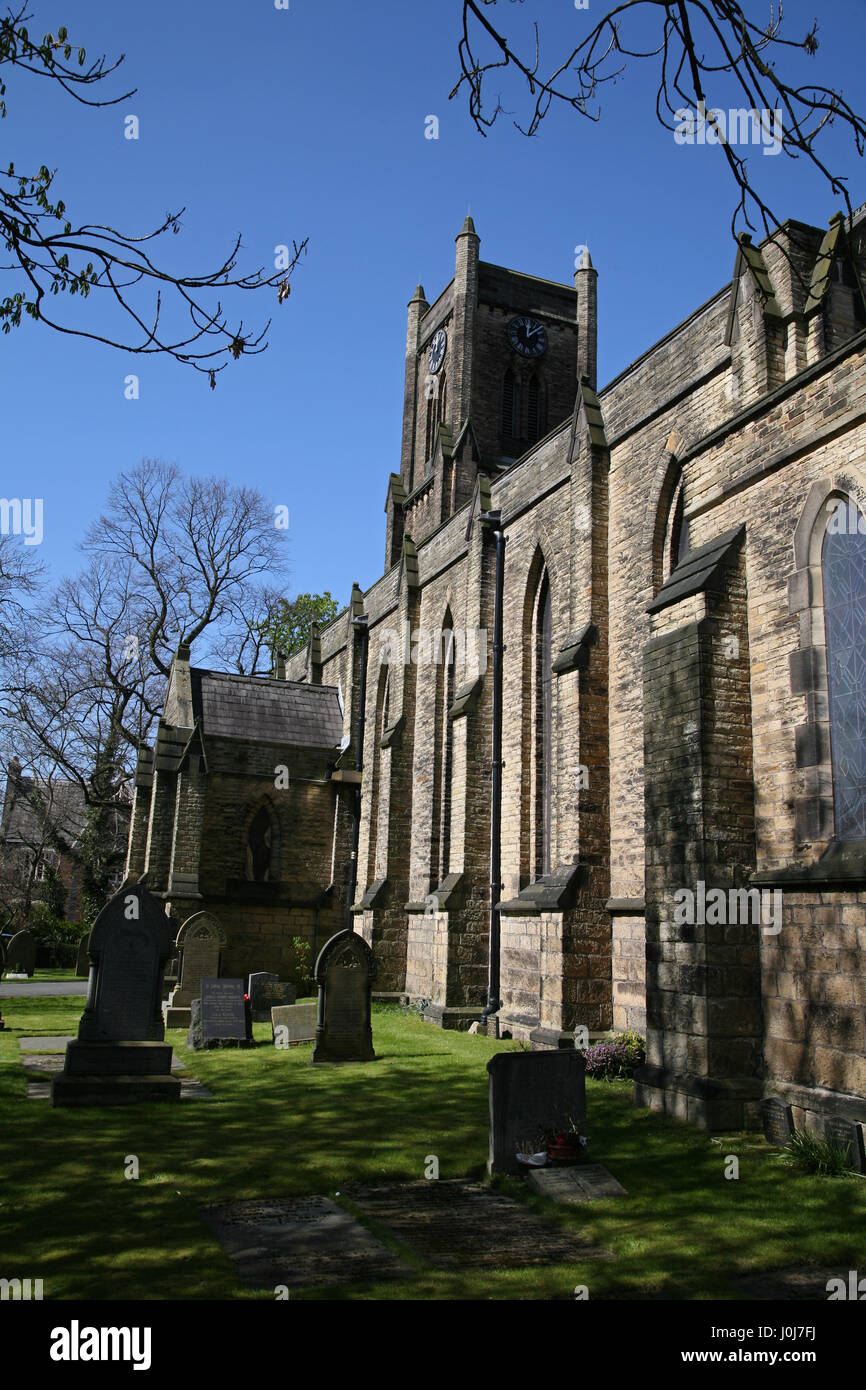 St John the Baptist Church und Kirchhof, Heaton Mersey zwischen Didsbury und Stockport, grösseres Manchester Stockfoto