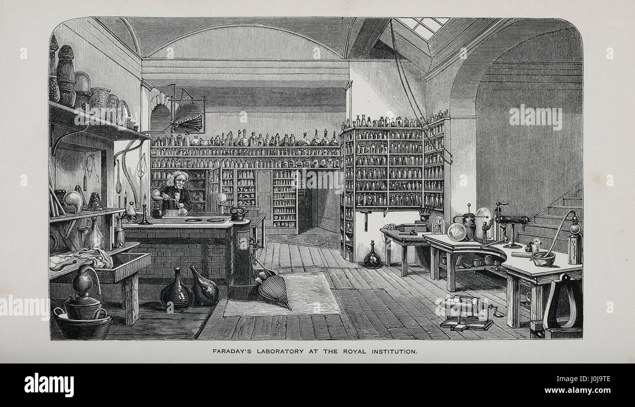 Faradays Labor der Royal Institution Stockfoto