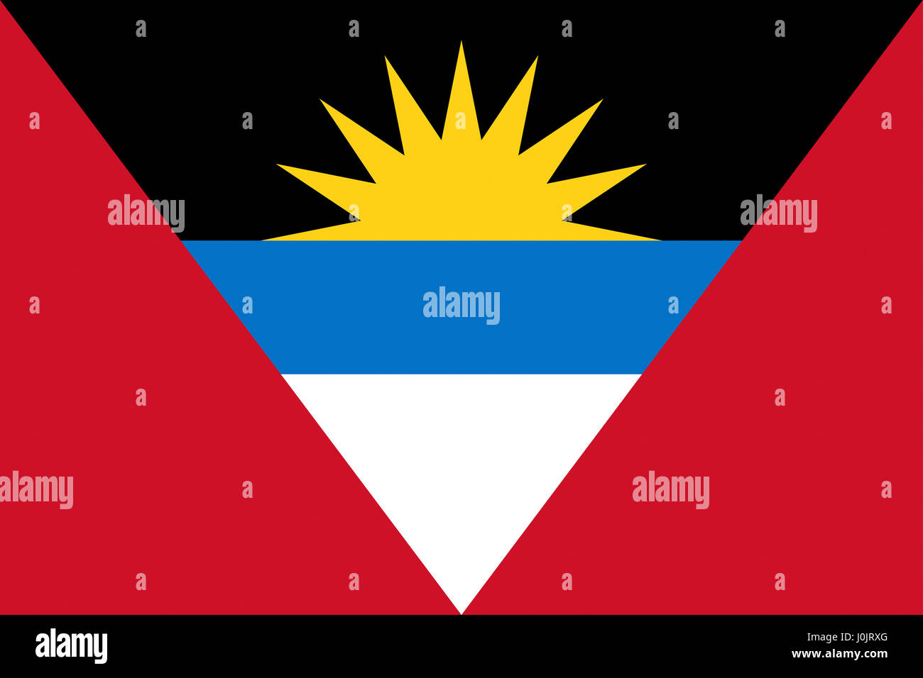 Abbildung der Flagge von Antigua und Barbuda Stockfoto