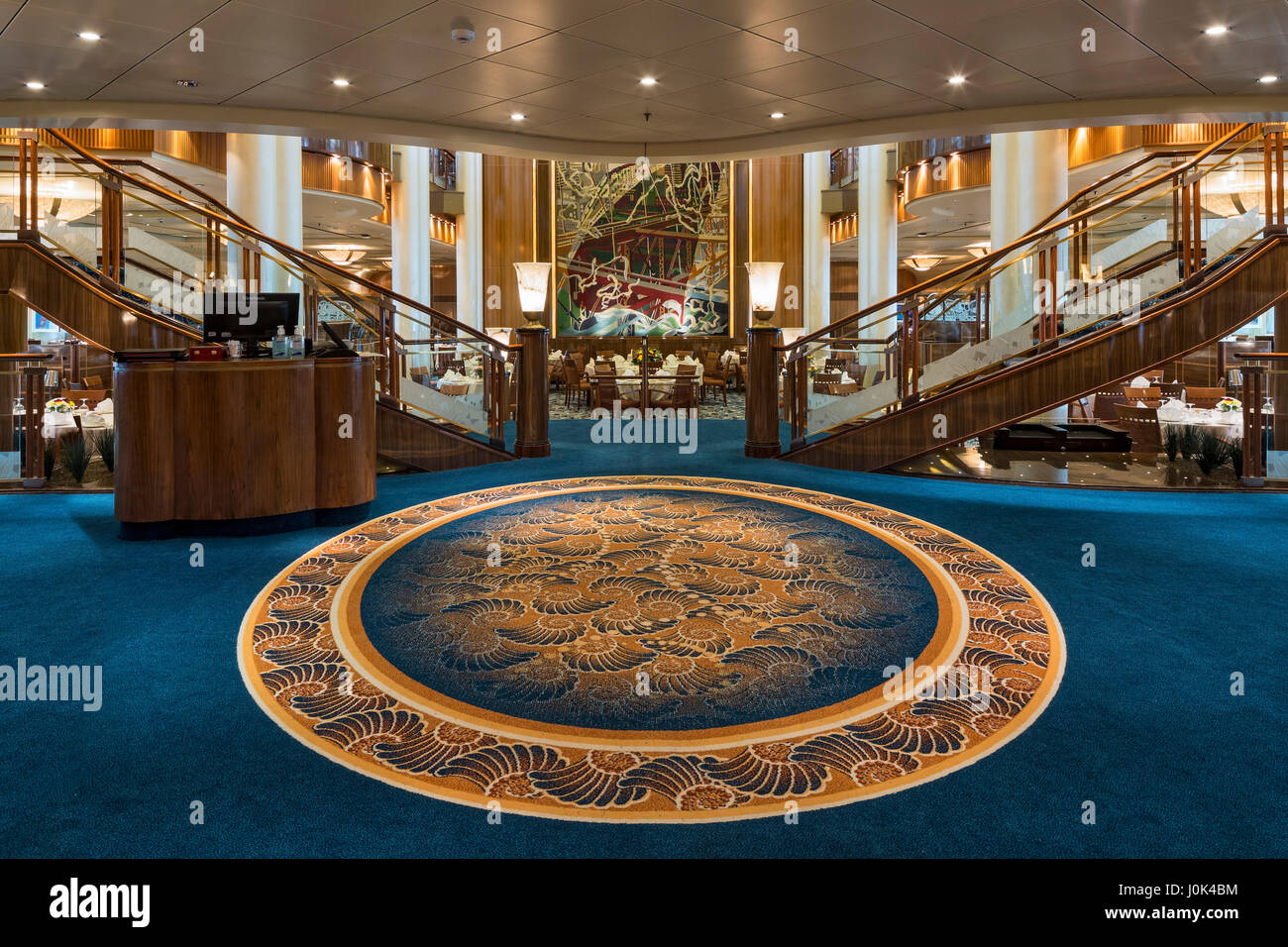 Lounge Teppich Funktion Innenraum Der Queen Mary 2 Cunard