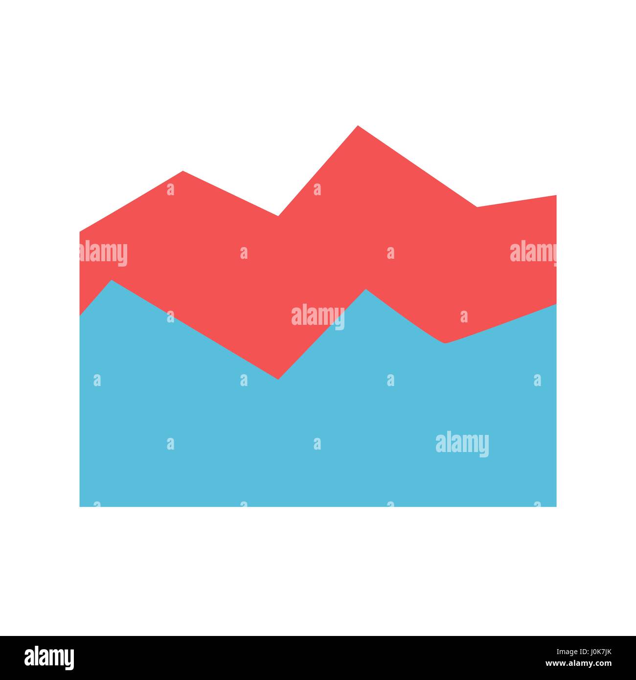 Diagramm Bereich flach Vektor Icon. Flach-Symbol auf dem weißen Hintergrund isoliert. Editierbare EPS-Datei. Vektor-Illustration. Stock Vektor