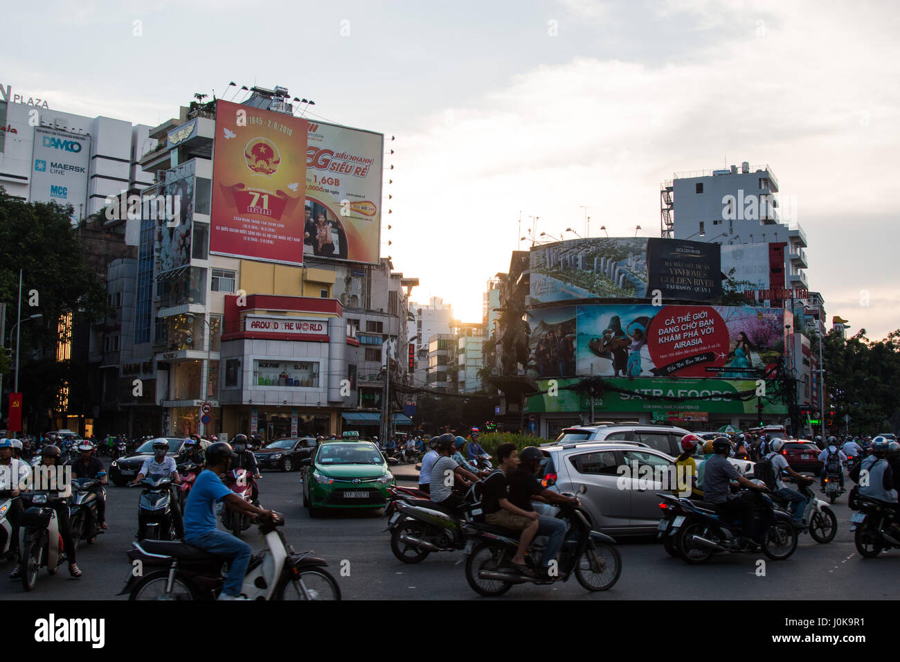 Rush Hour in Ho Chi Minh City Stockfoto