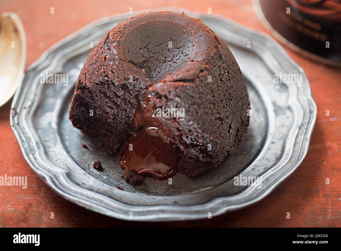 Schokolade lava Pudding Stockfoto