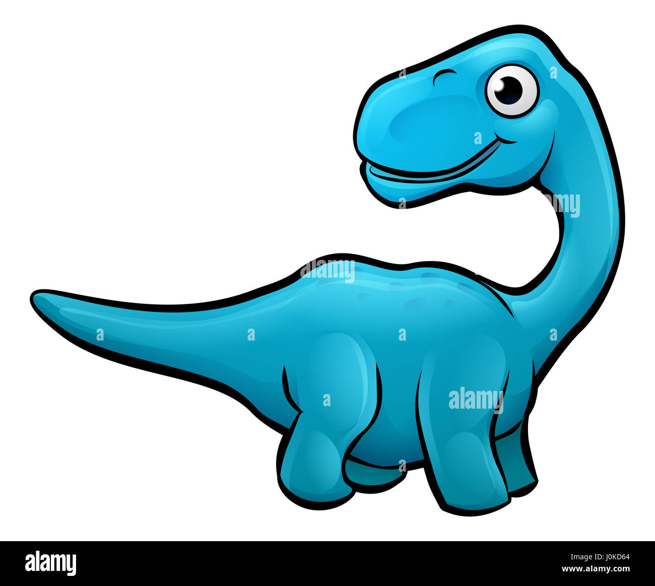 Ein Apatosaurus oder Diplodocus Dinosaurier-Tiere-Cartoon-Figur Stockfoto