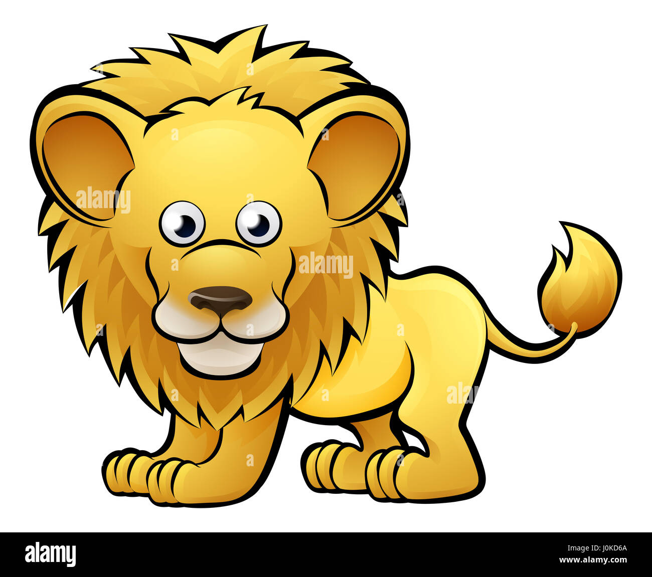Eine Comicfigur Lion Safari Tiere Stockfoto