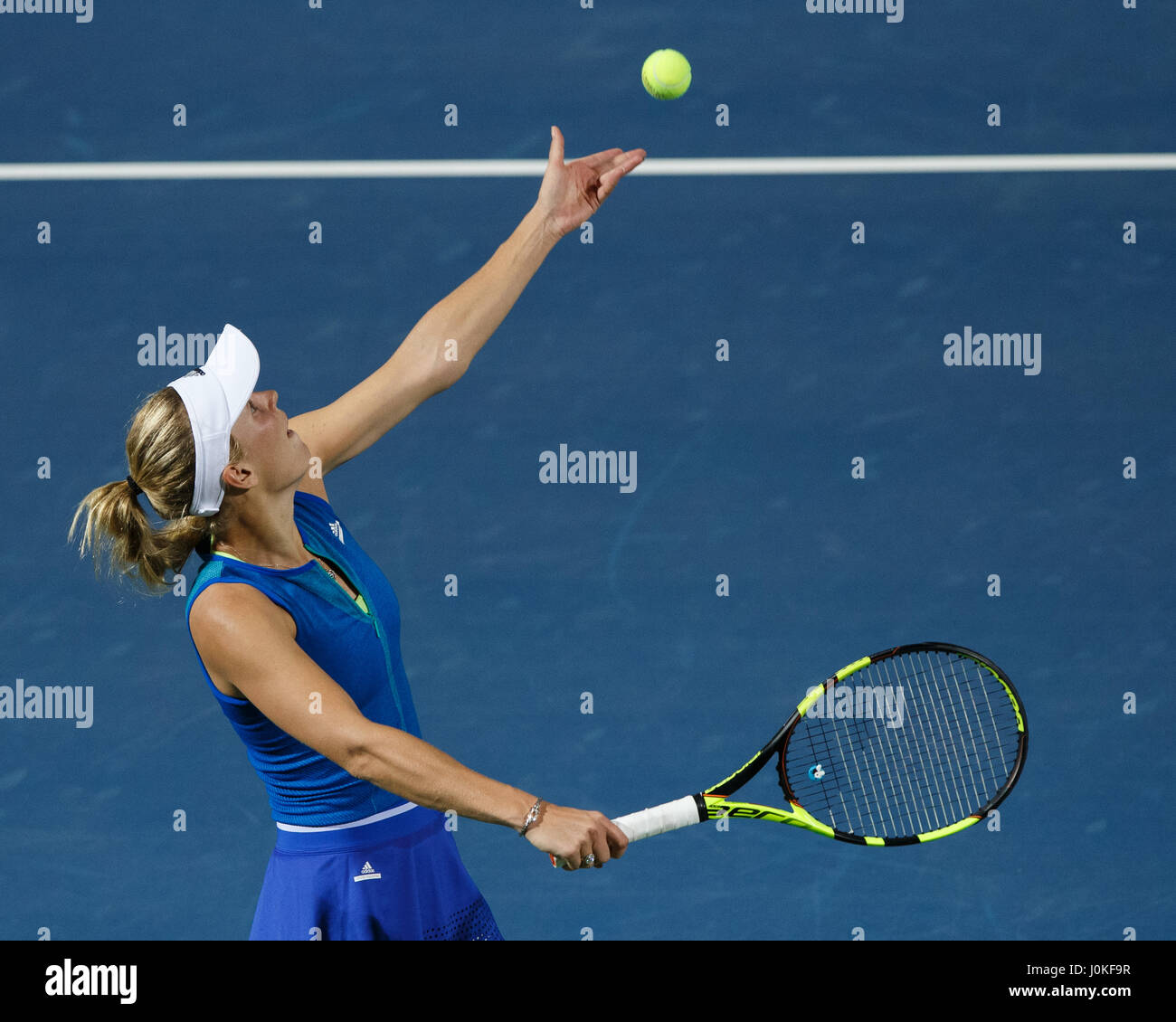 CAROLINE WOZNIACKI (DEN) bei der Dubai Duty Free Tennis Championships 2017 Stockfoto