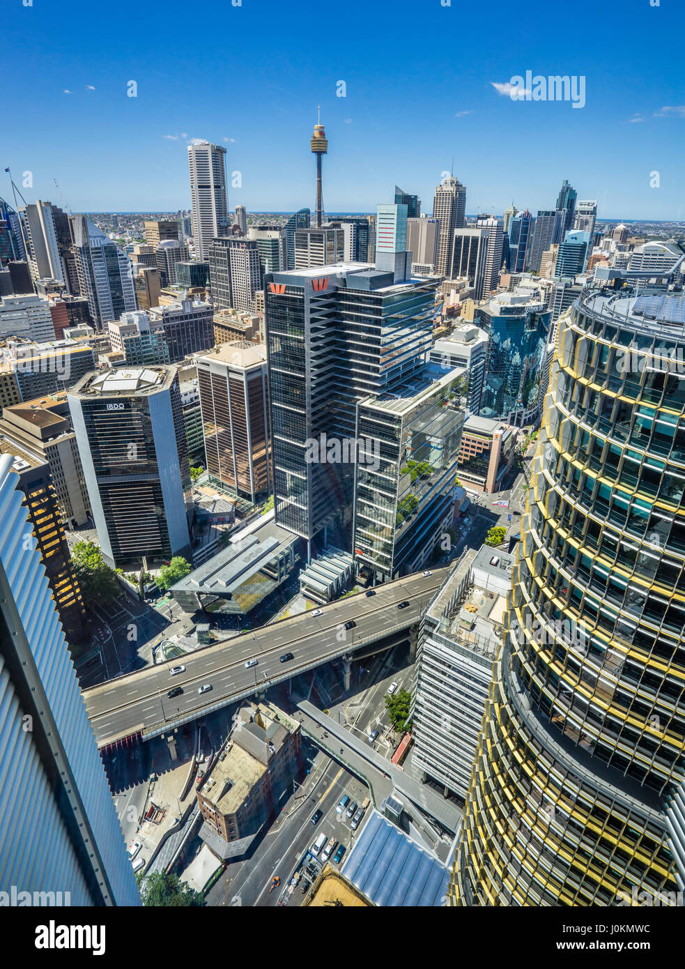 Australien, New South Wales, Sydney, Blick auf Sydney CBD von zwei internationalen Türme, Barangaroo Stockfoto