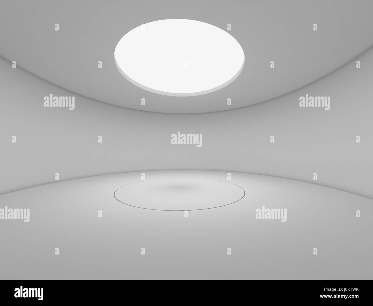 3D Rendering abstrakte weißen Design Raum, Abbildung Interieur Stockfoto