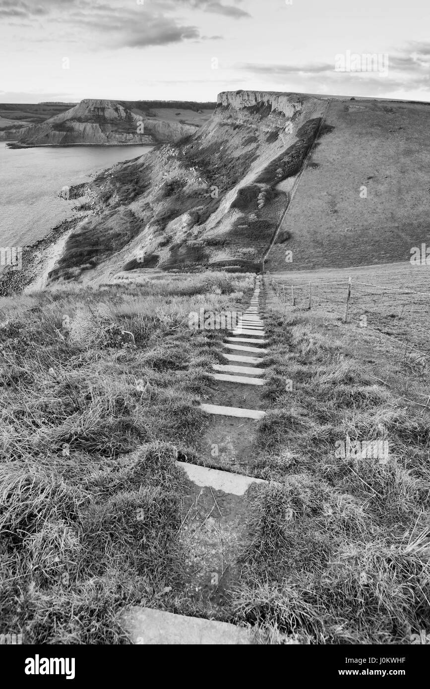 Die Küste in der Nähe von Winspit, Dorset, England Stockfoto