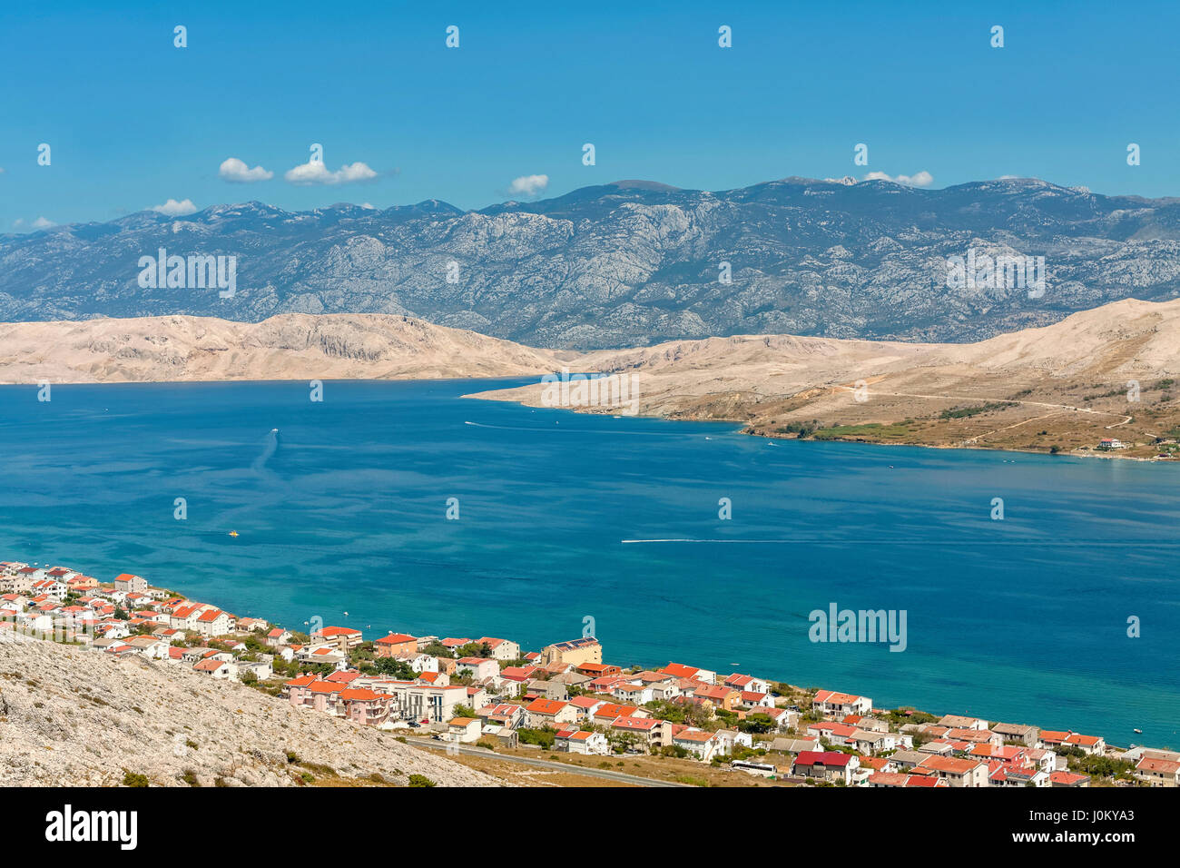 Bucht von Pag, Insel Pag, Kroatien Stockfoto