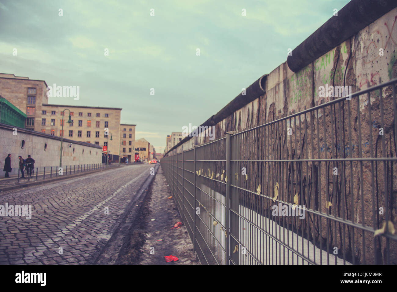 Die Reste der Berliner Mauer in Deutschland Stockfoto