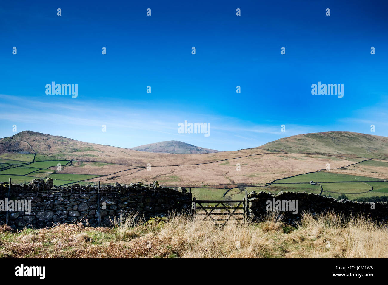 Blick auf den Hecht und Hesk fiel, Offshore-Valley, Lake District, England Stockfoto