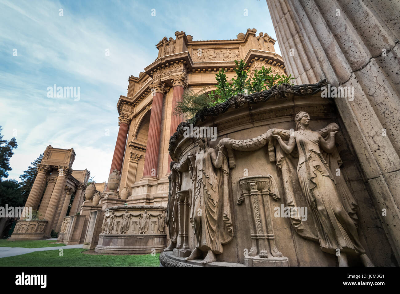 Detail der Palace of Fine Arts - San Francisco, Kalifornien, USA Stockfoto