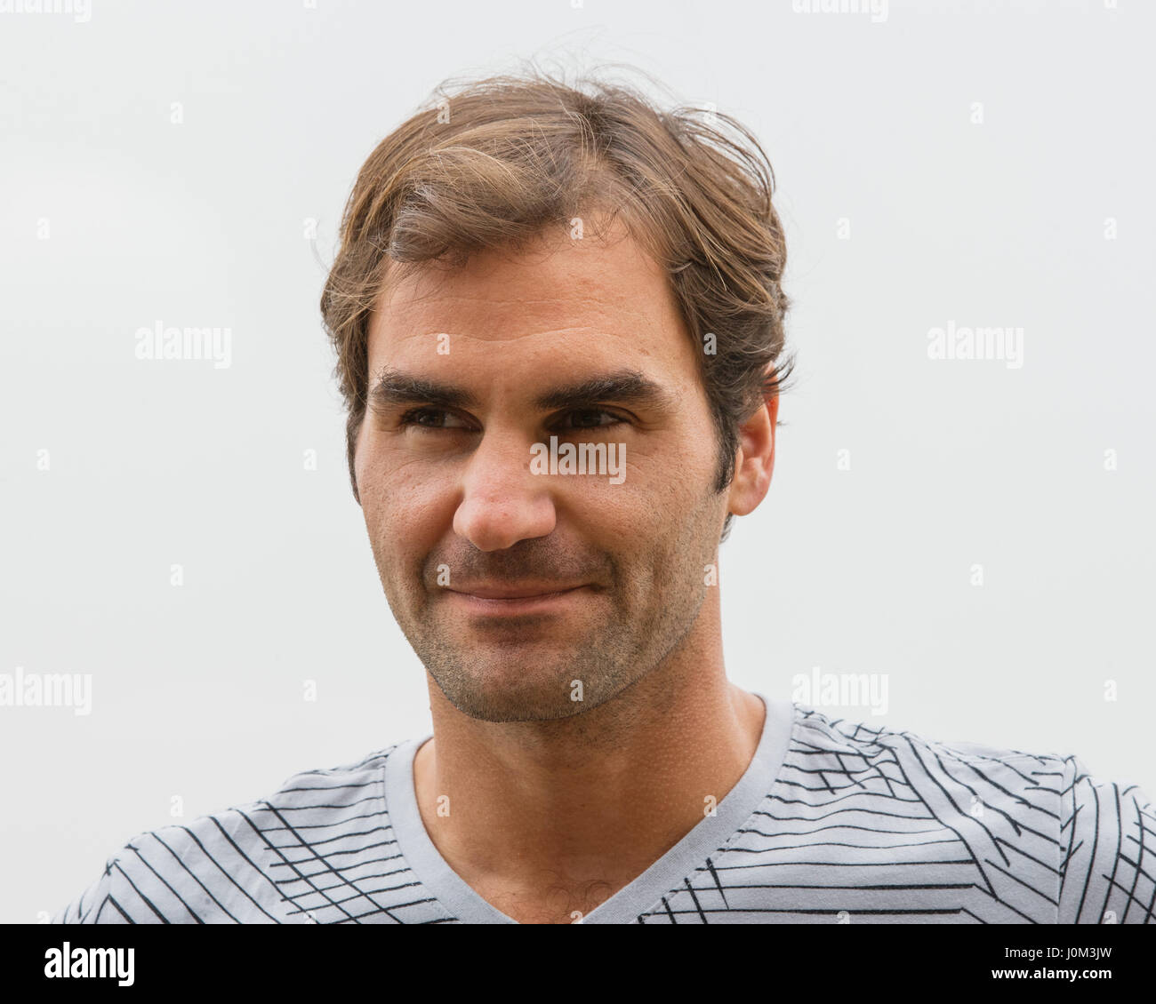 Roger Federer (SUI), Pressekonferenz Stockfoto