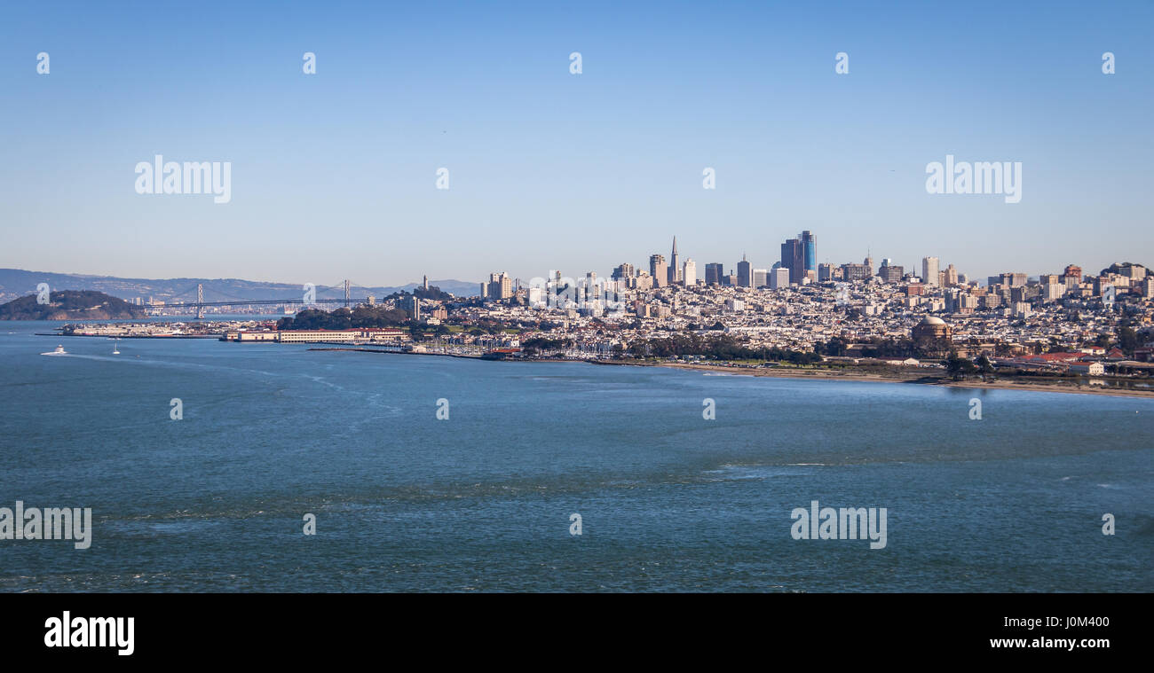 Panoramablick auf Downtown Skyline von San Francisco - San Francisco, Kalifornien, USA Stockfoto