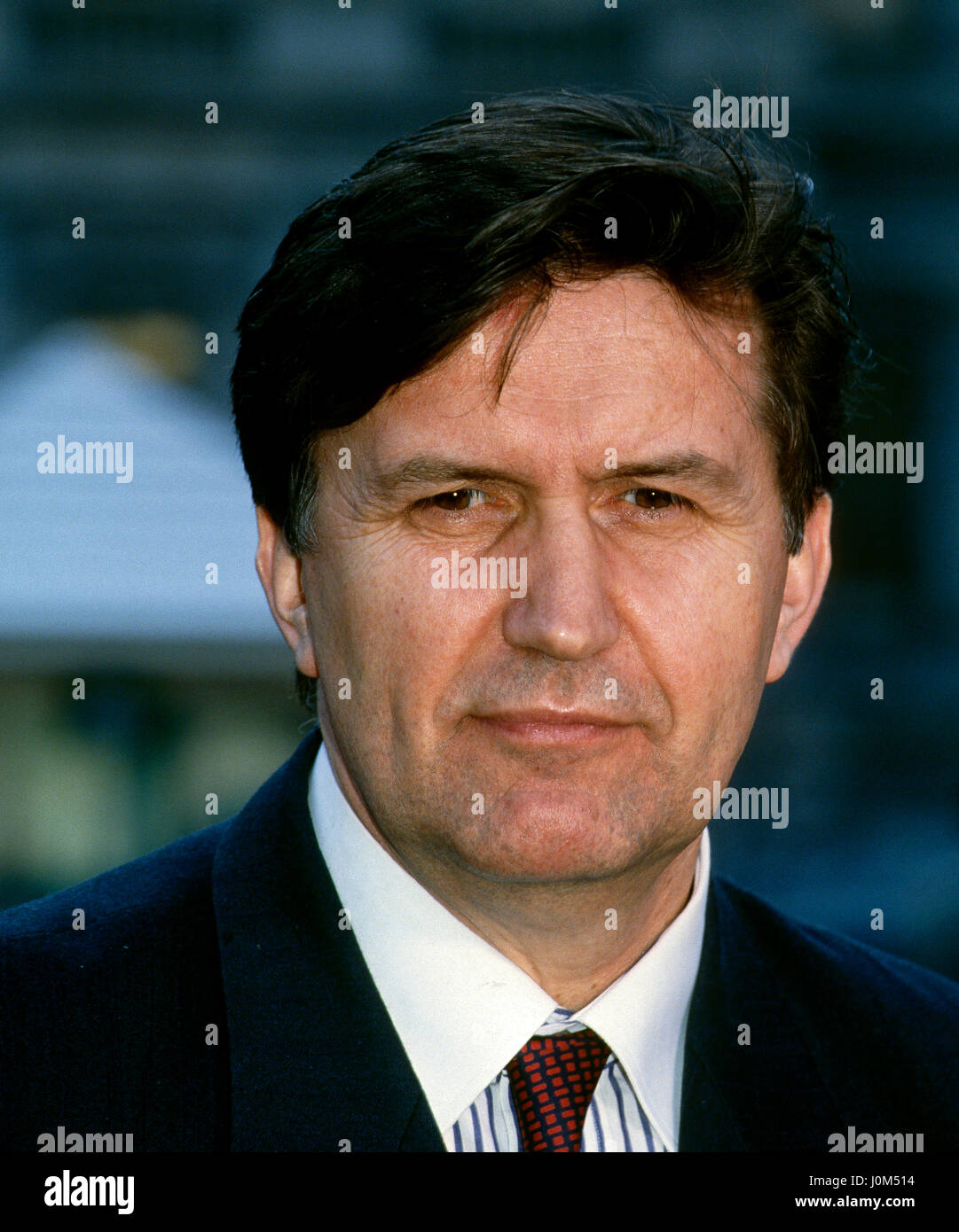 Ejup Ganic Vice President Föderation der bosnische Musseline und Kroaten Fragen Reporter nach früheren Treffen mit Präsident William Clinton im Weißen Haus, Washington DC., 16. März 1995.  Foto: Mark Reinstein Stockfoto