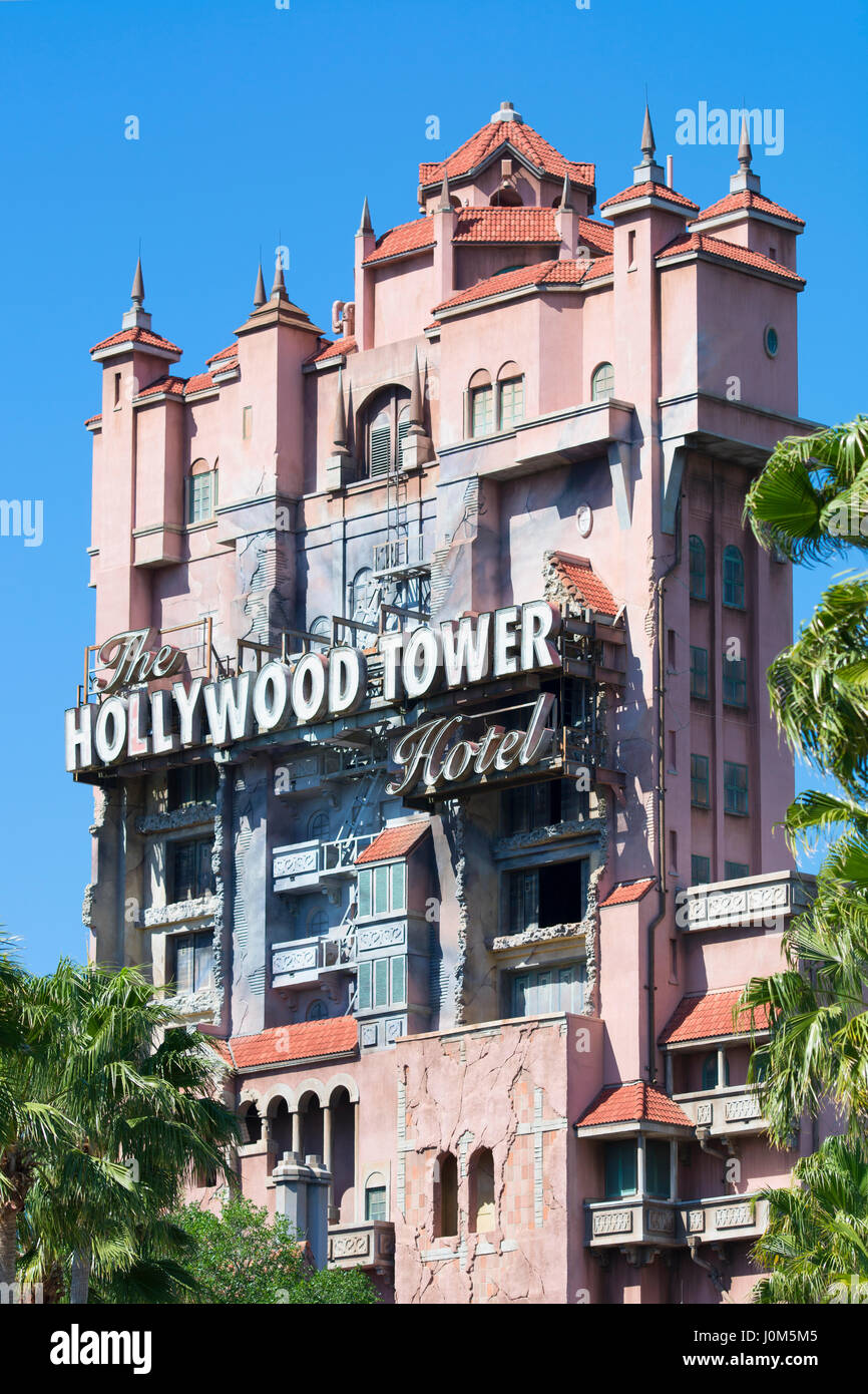 Hollywood Tower Hotel, Hollywood Studios Disneyworld, Orlando Florida Stockfoto