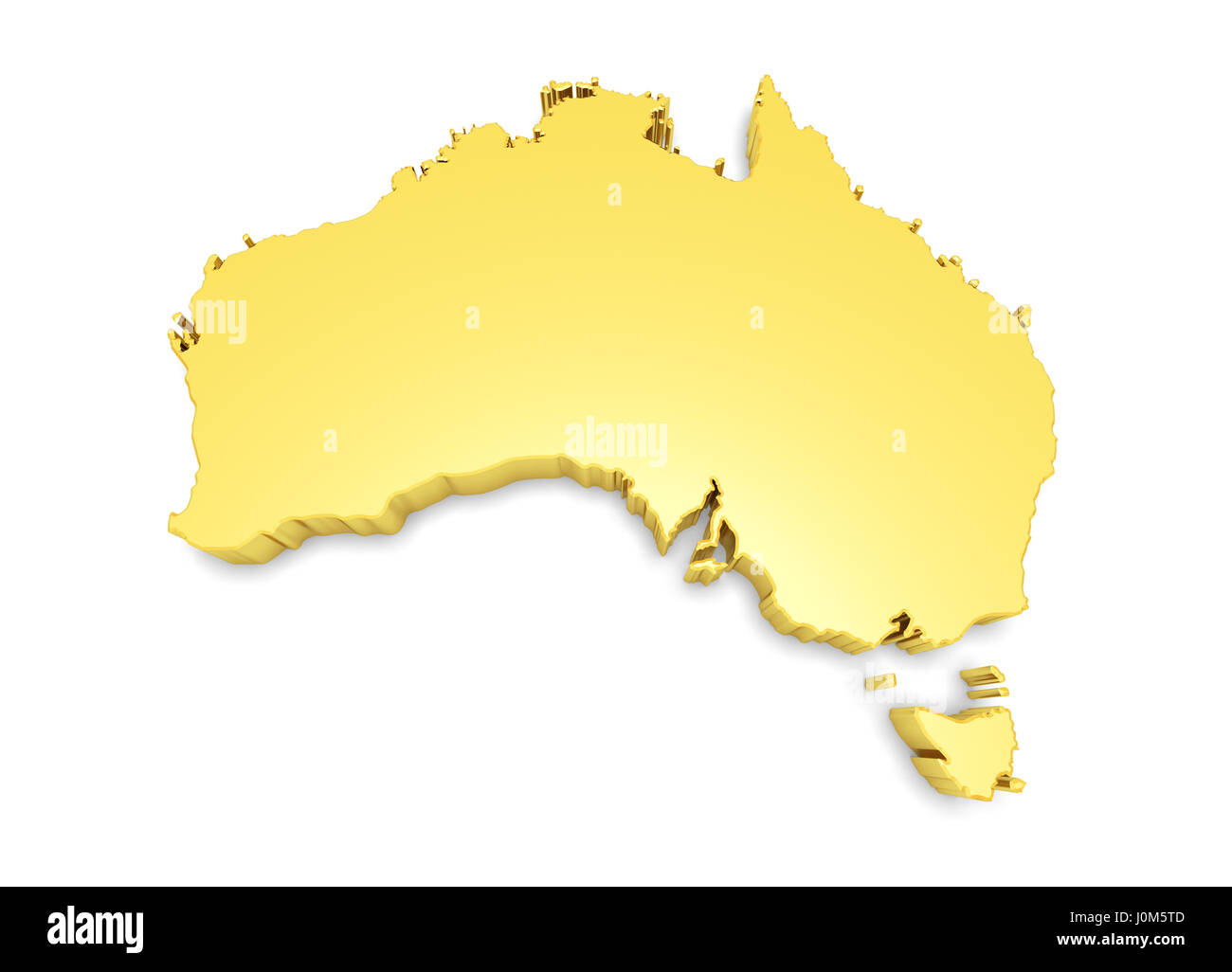 Australien 3D-Karte Stockfoto