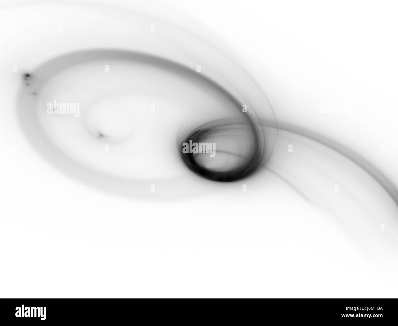 Schwarz Technik Kurve auf weißen Fraktal, computergenerierten abstrakten Hintergrund, 3D-Rendering Stockfoto