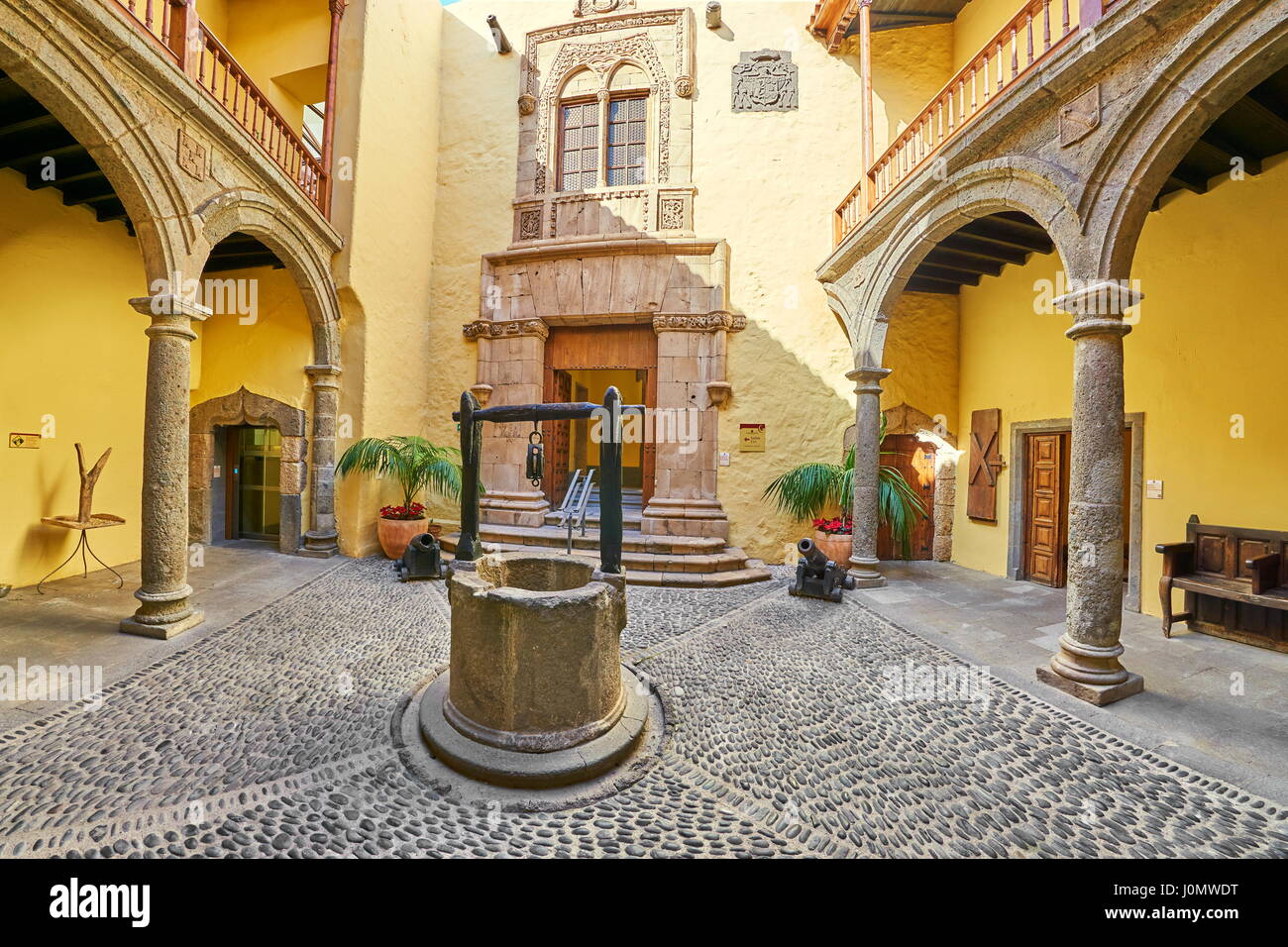 Auch im Hof im Columbus-Haus, Las Palmas, Gran Canaria, Spanien Stockfoto