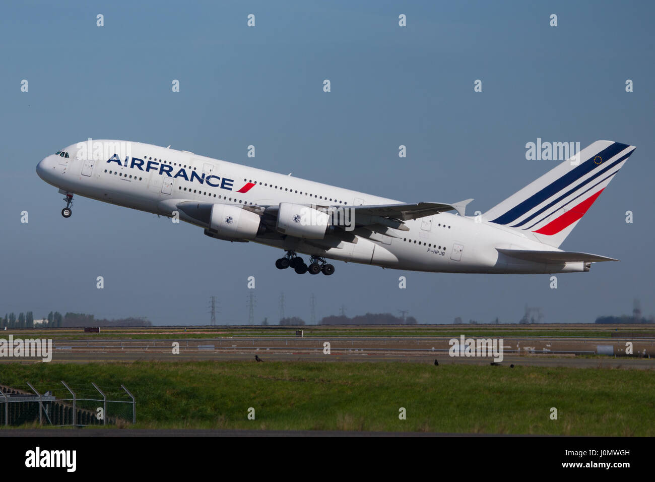 Air France Airbus A380 Flugzeug Stockfoto