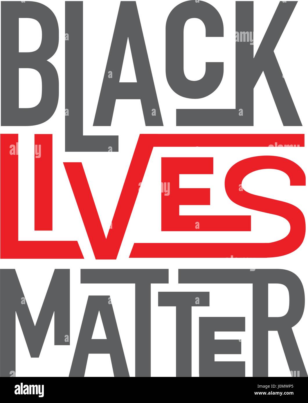 Schwarze lebt Materie Typografie Stock Vektor