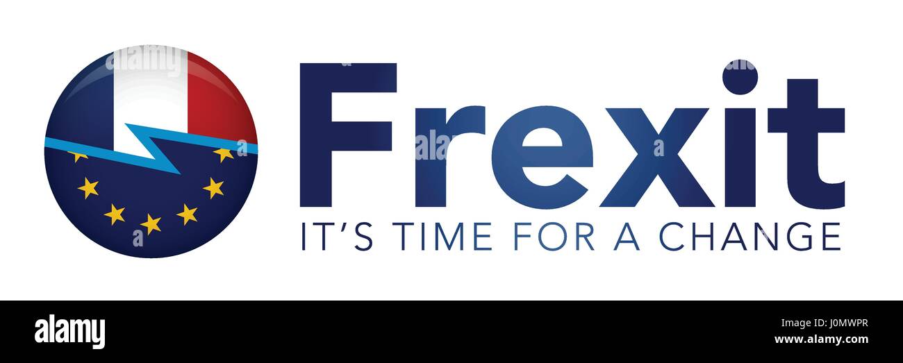 FREXIT Entscheidung Frankreichs EU verlassen Stock Vektor